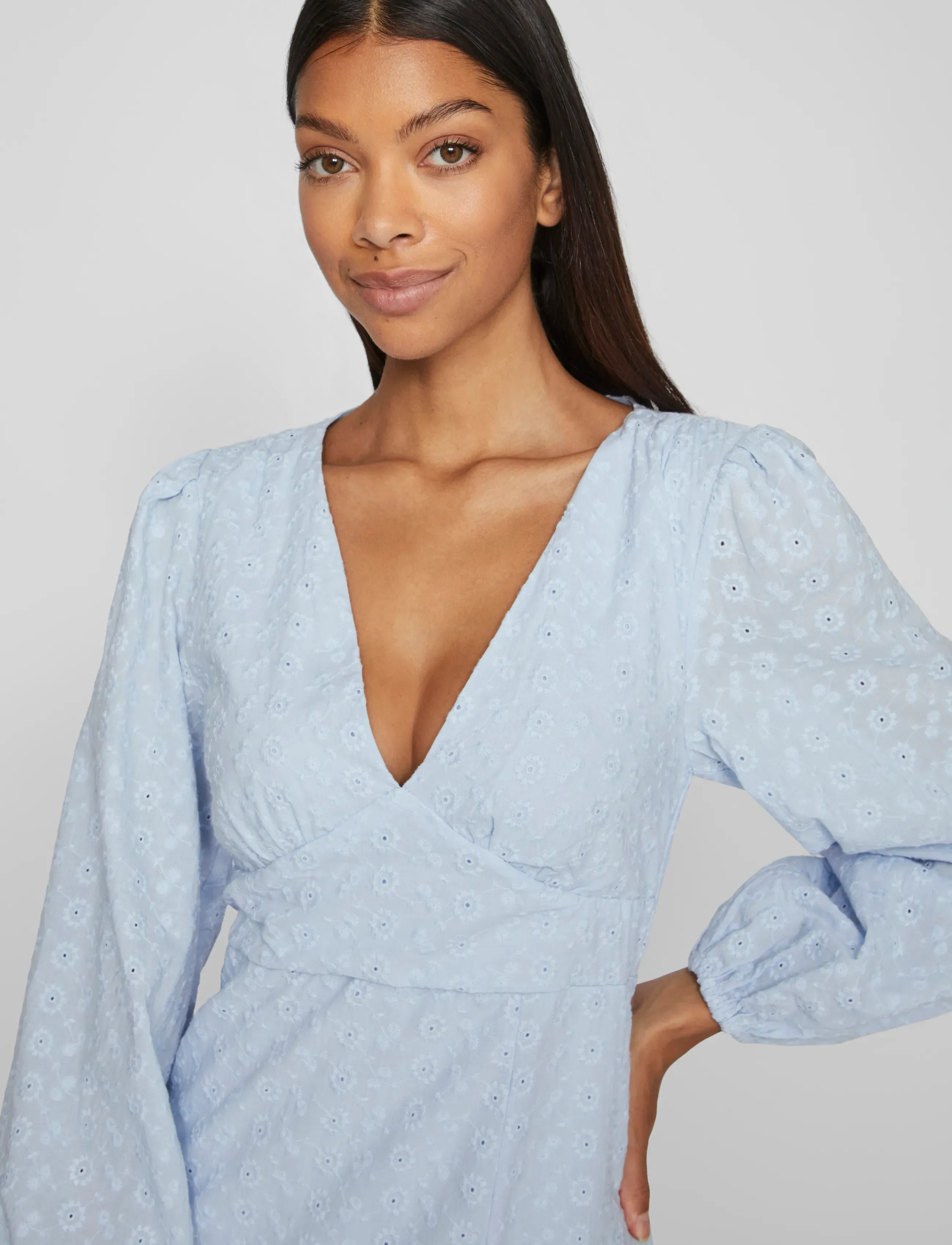 Vila - VIMALINA L/S MAXI DRESS/KA - laveste priser - kentucky blue - 5