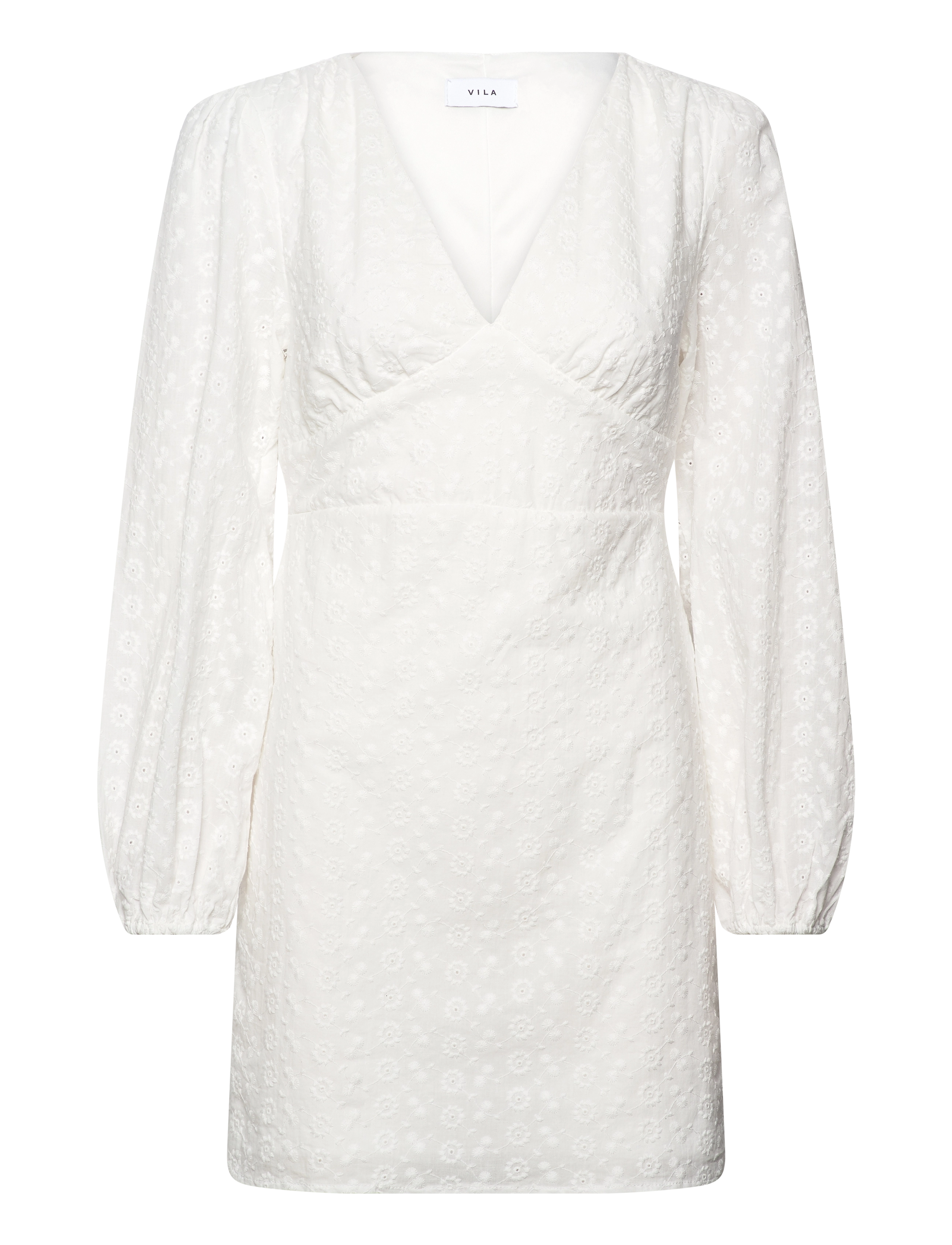 Vila VIMALINA L/S SHORT DRESS/KA - Vila - CLOUD DANCER / white