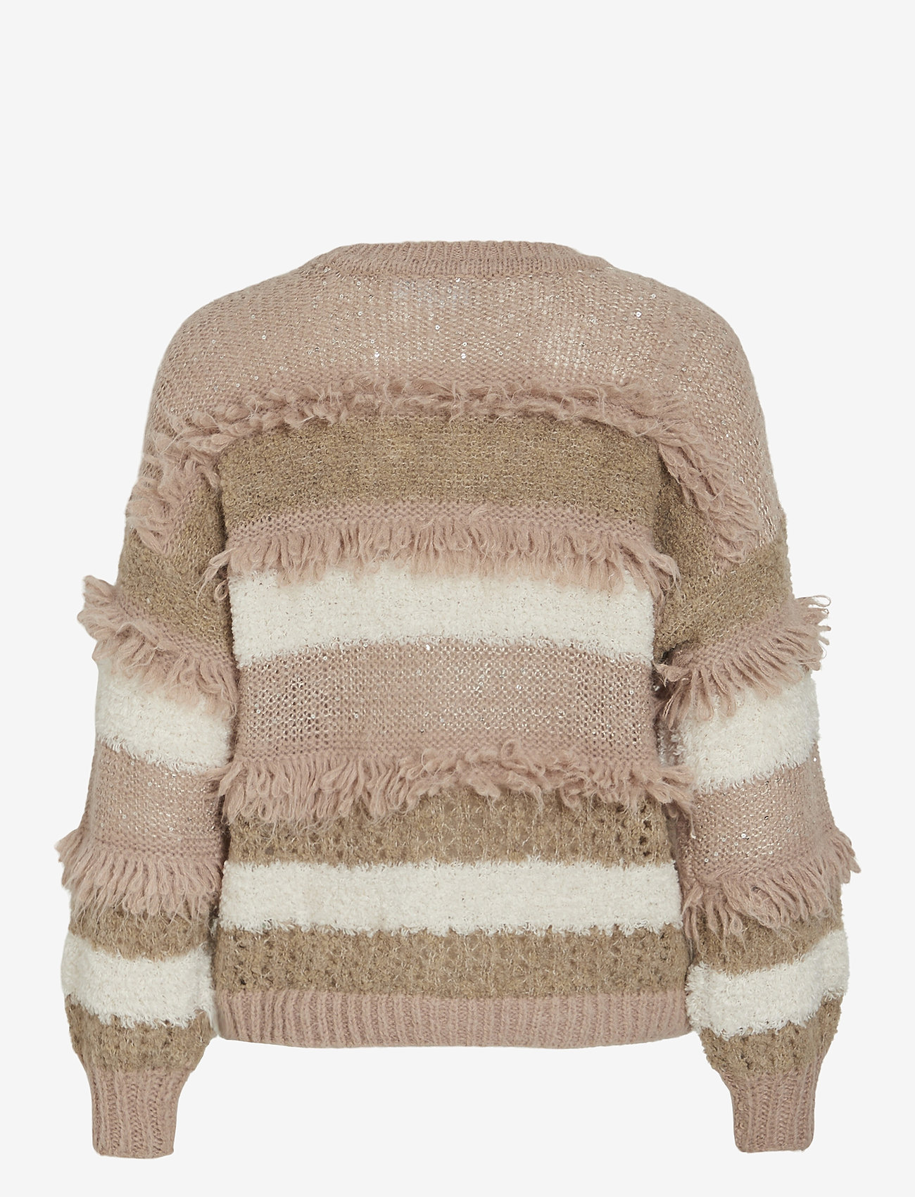 Vila - VITURI O-NECK L/S SEQUIN KNIT TOP - pullover - natural melange - 1