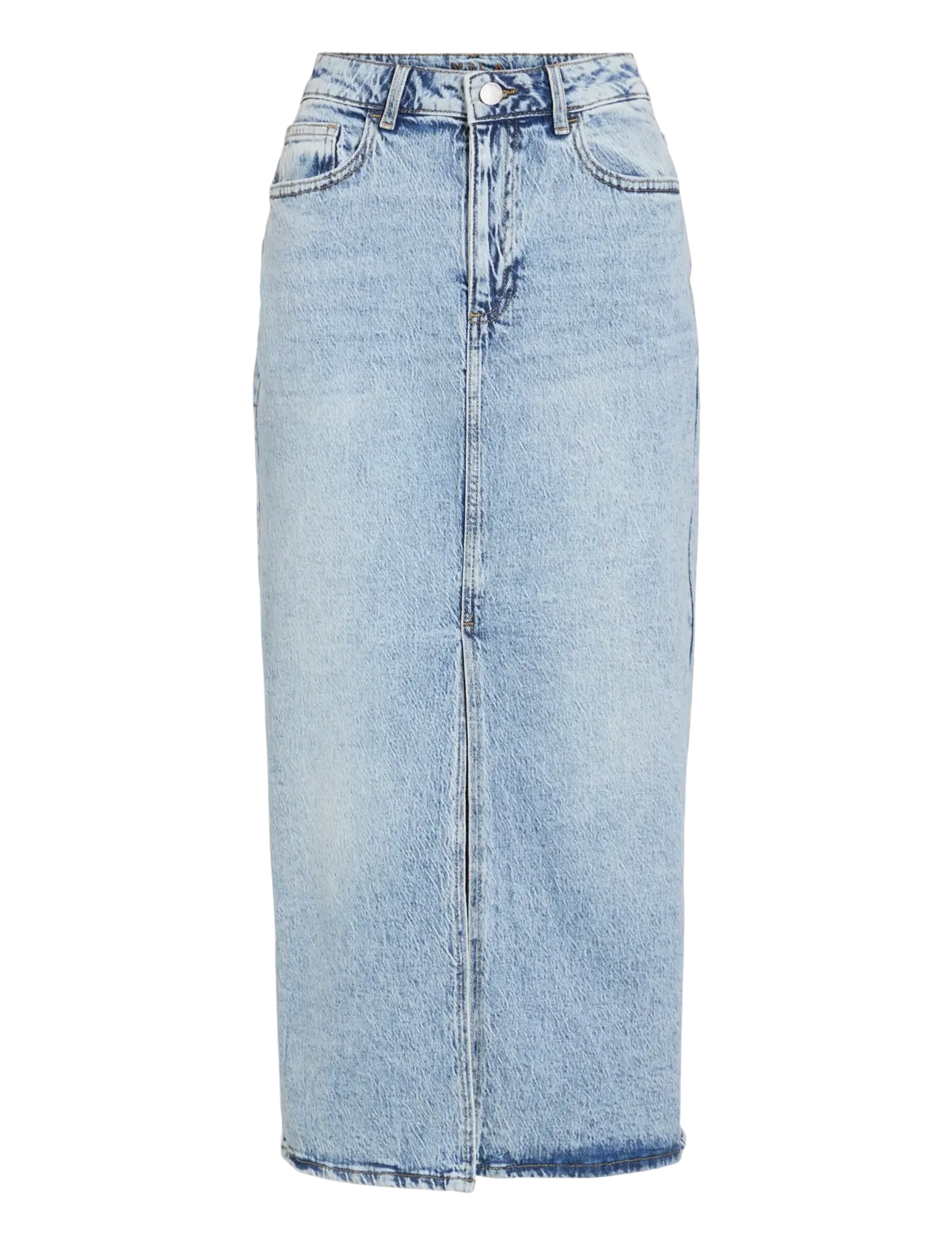 Vila VIJAF HW MIDI DENIM SKIRT-NOOS - Denimnederdele - LIGHT BLUE DENIM / blue
