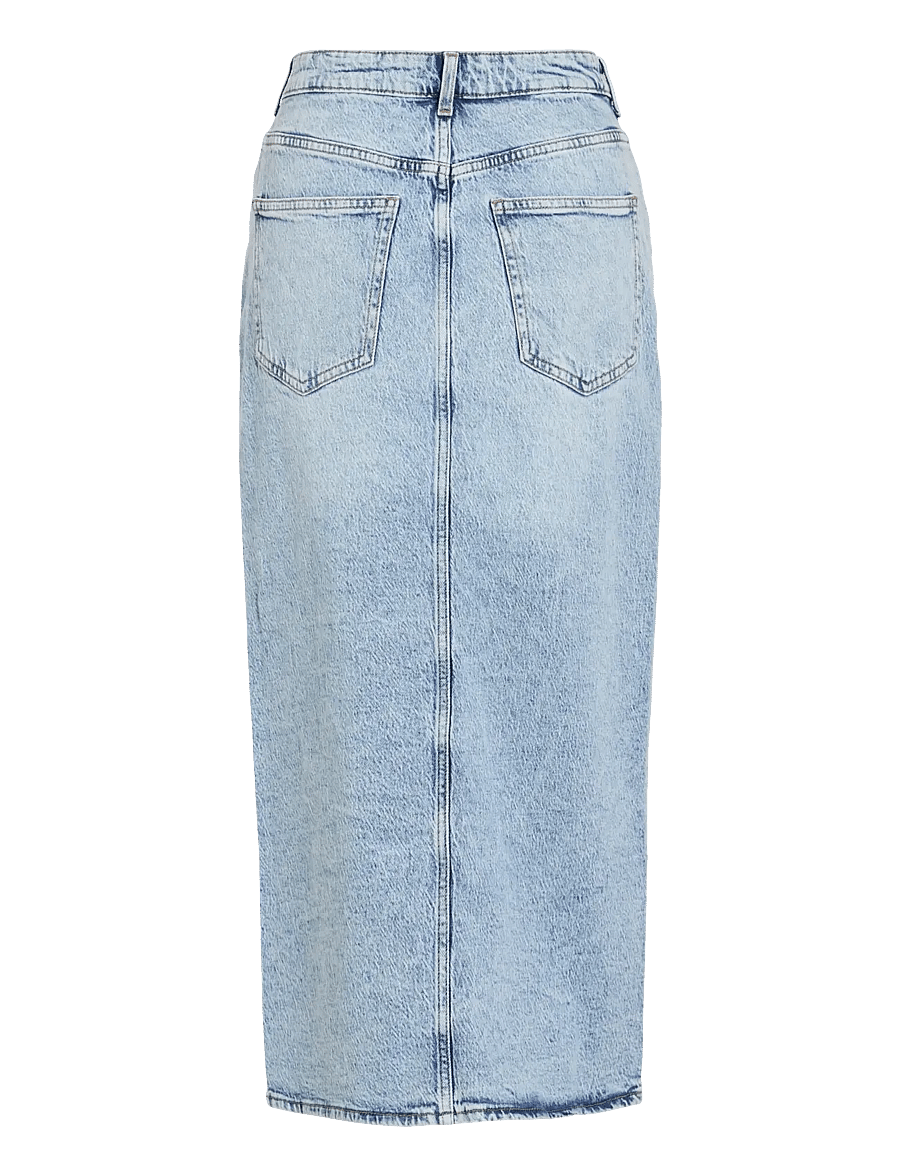 Vila - VIJAF HW MIDI DENIM SKIRT-NOOS - jeanskjolar - light blue denim - 2