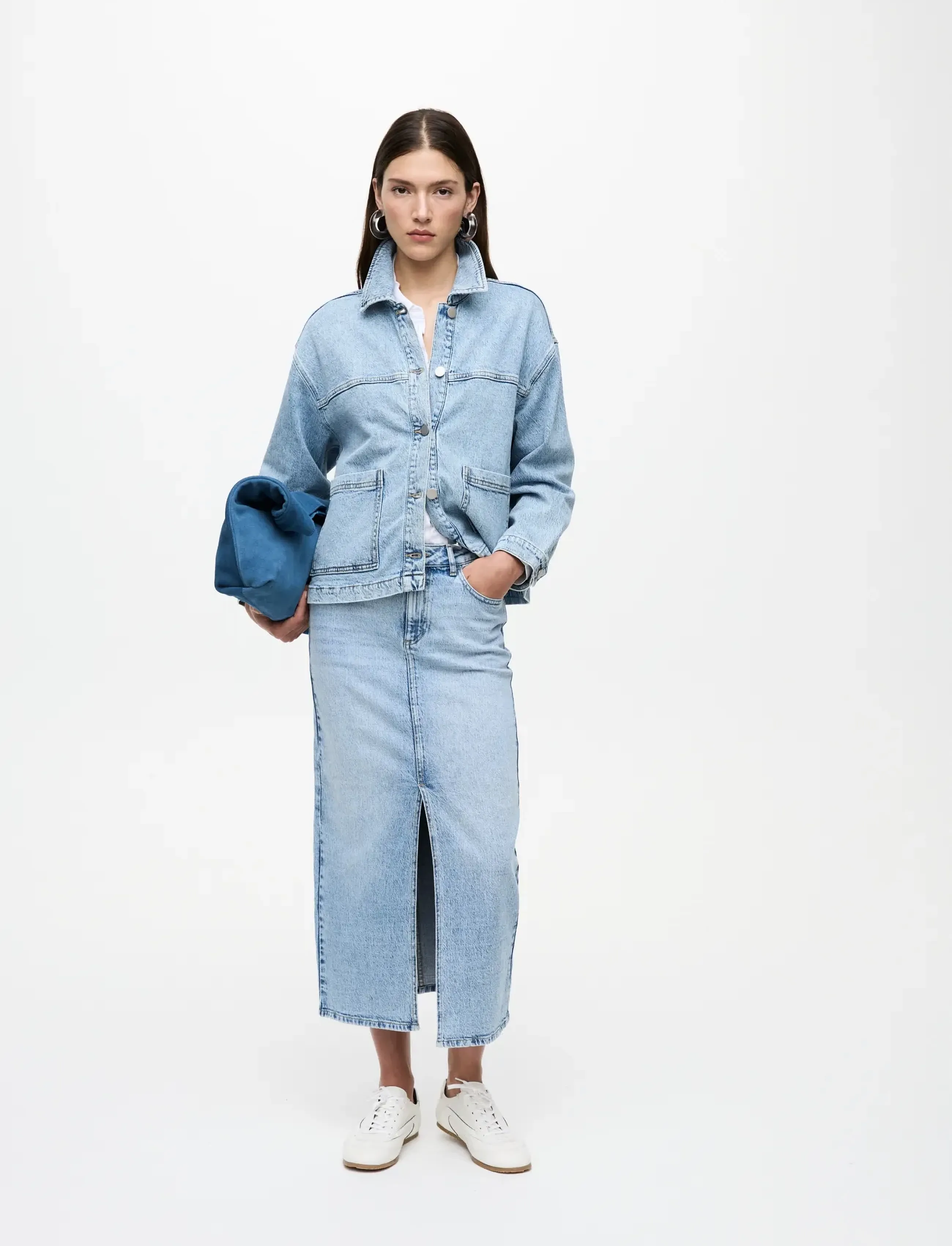 VILA Vijaf Hw Midi Denim Skirt-Noos jeanskjolar dam – bild 5