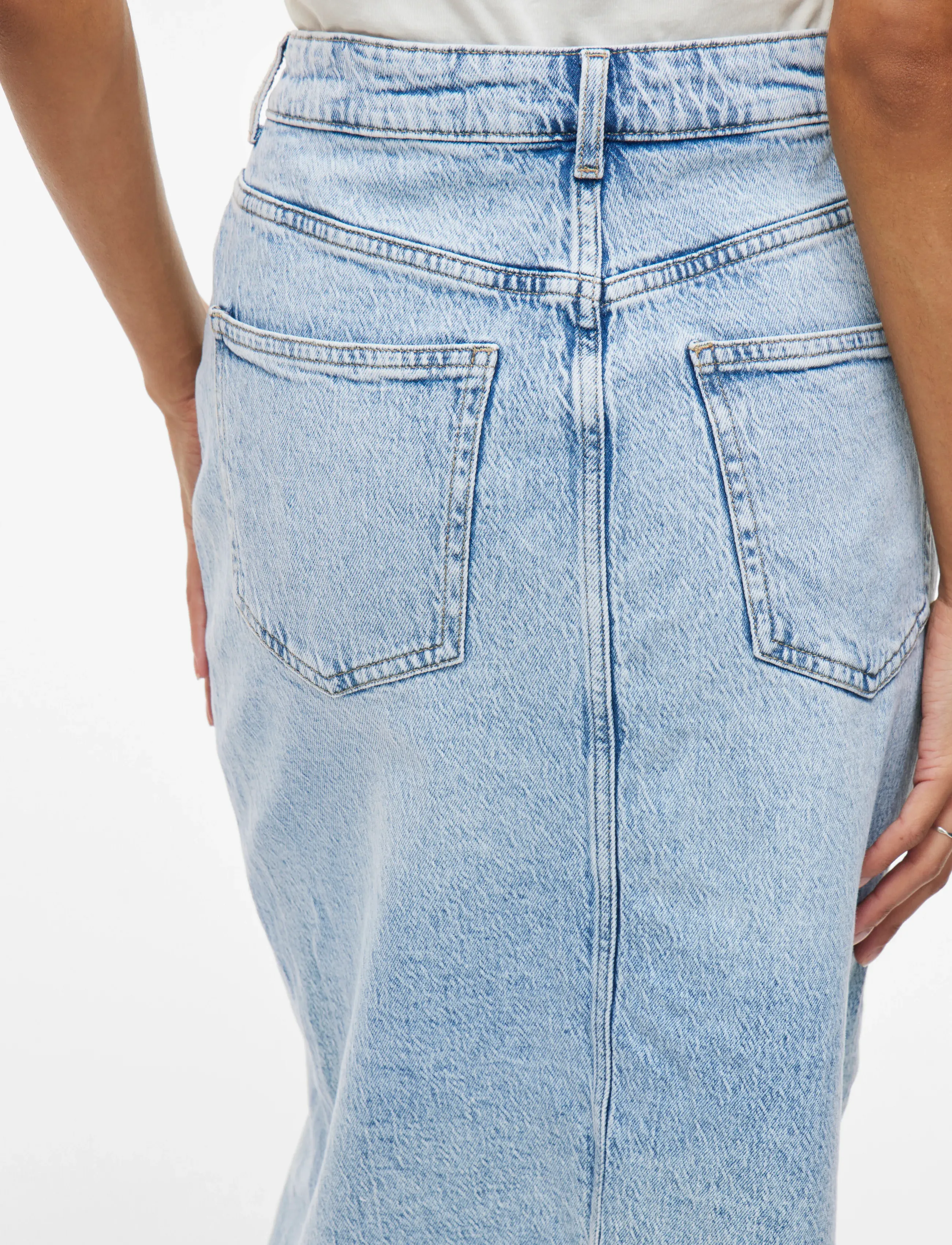 VILA Vijaf Hw Midi Denim Skirt-Noos jeanskjolar dam – bild 6