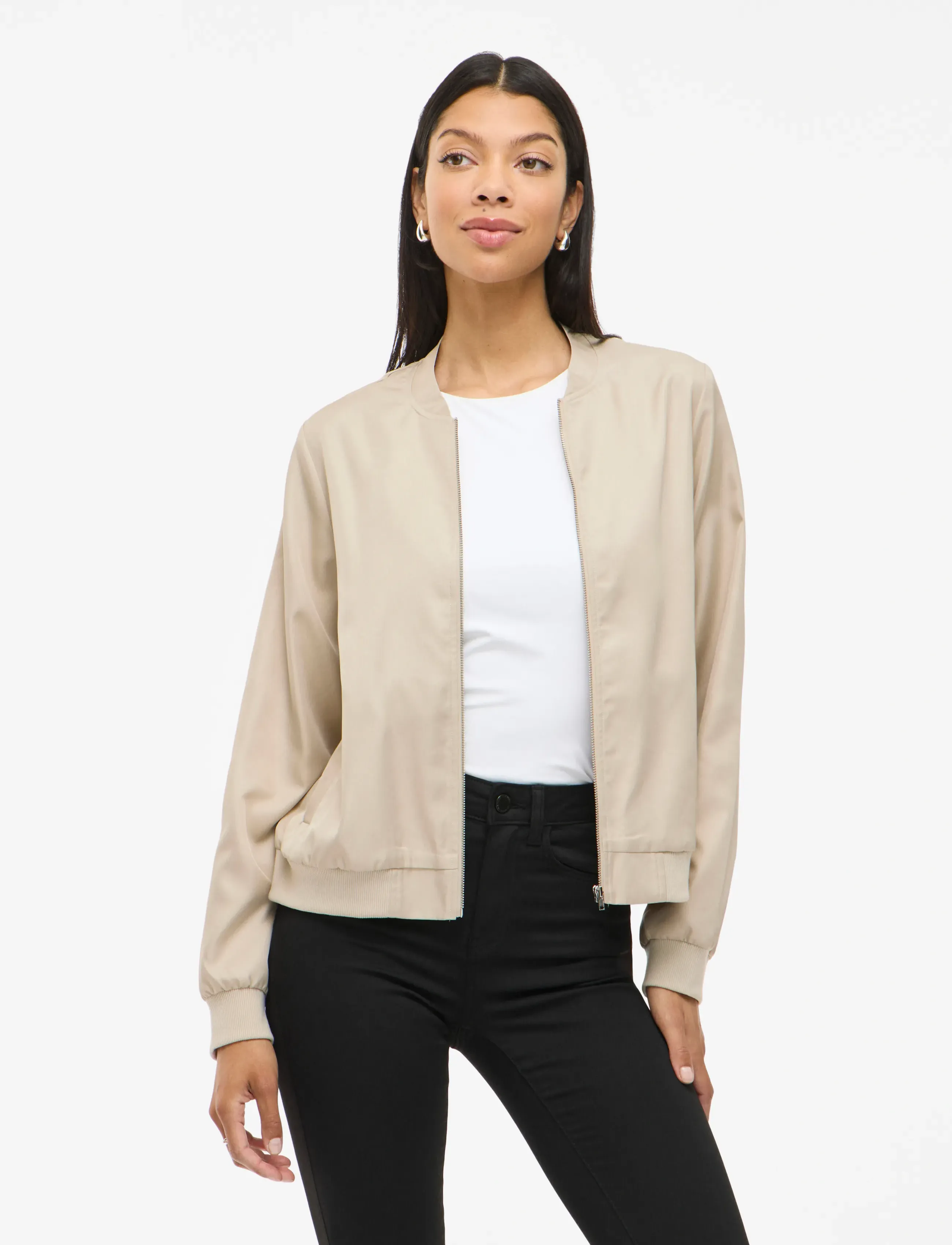 Vila VIPAPAYA L/S BOMBER JACKET - NOOS - Tøj - CEMENT / beige