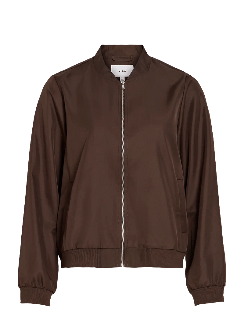Vila - VIPAPAYA L/S BOMBER JACKET - NOOS - lette jakker - coffee bean - 1