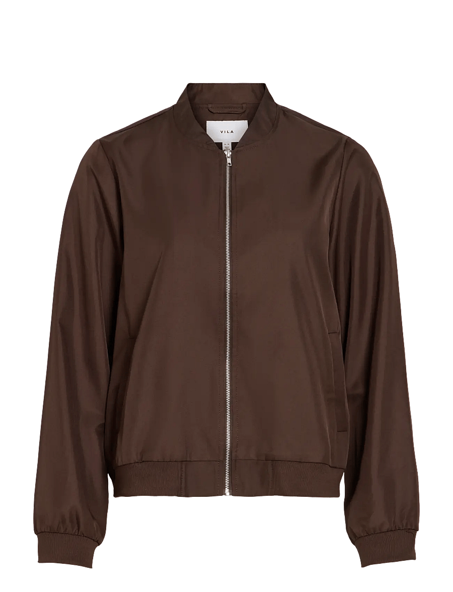 Vila - VIPAPAYA L/S BOMBER JACKET - NOOS - tunna jackor - coffee bean - 1