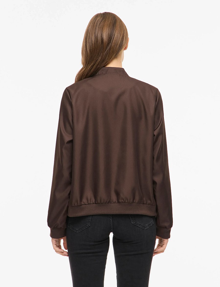 Vila - VIPAPAYA L/S BOMBER JACKET - NOOS - tunna jackor - coffee bean - 3