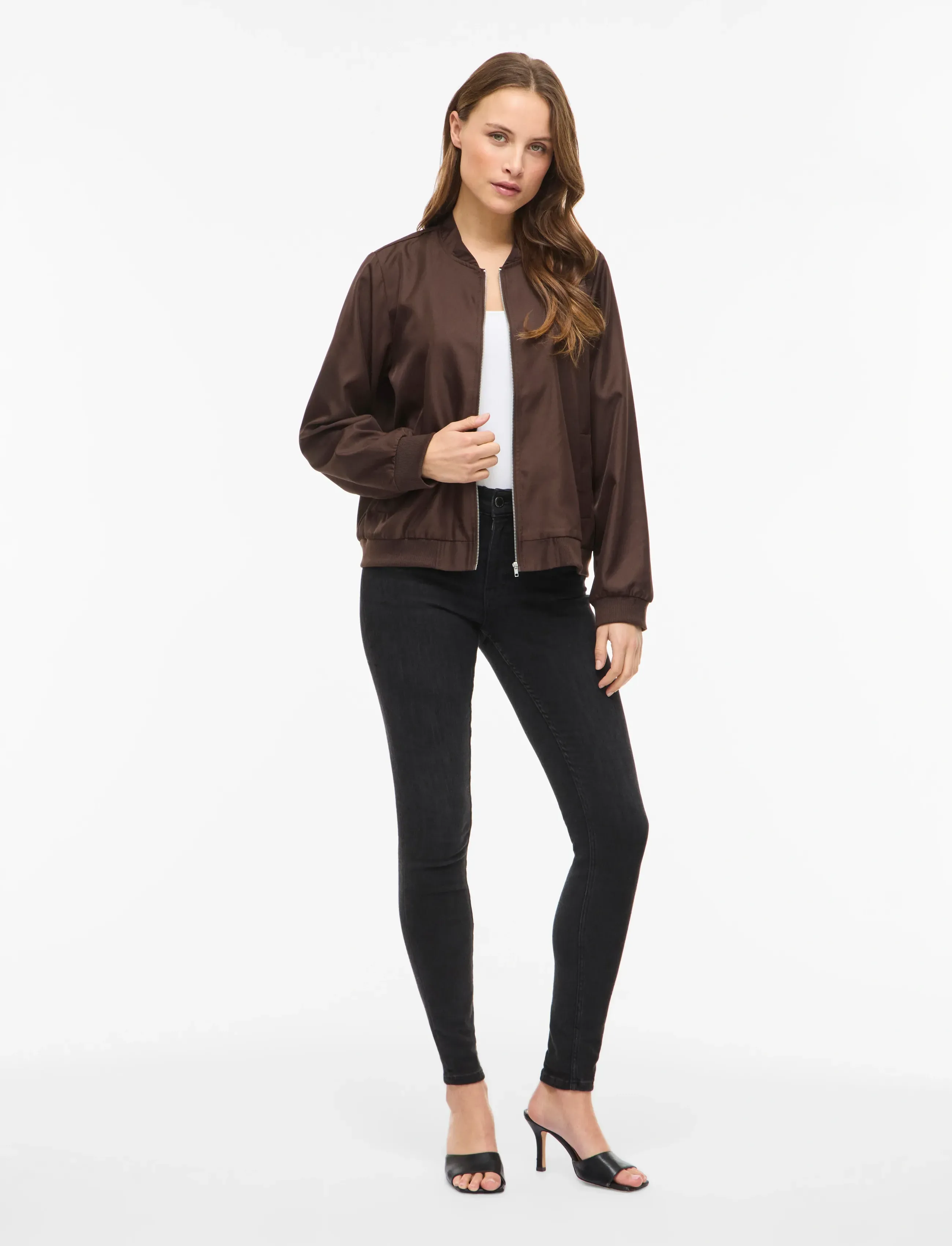 Vila - VIPAPAYA L/S BOMBER JACKET - NOOS - tunna jackor - coffee bean - 4