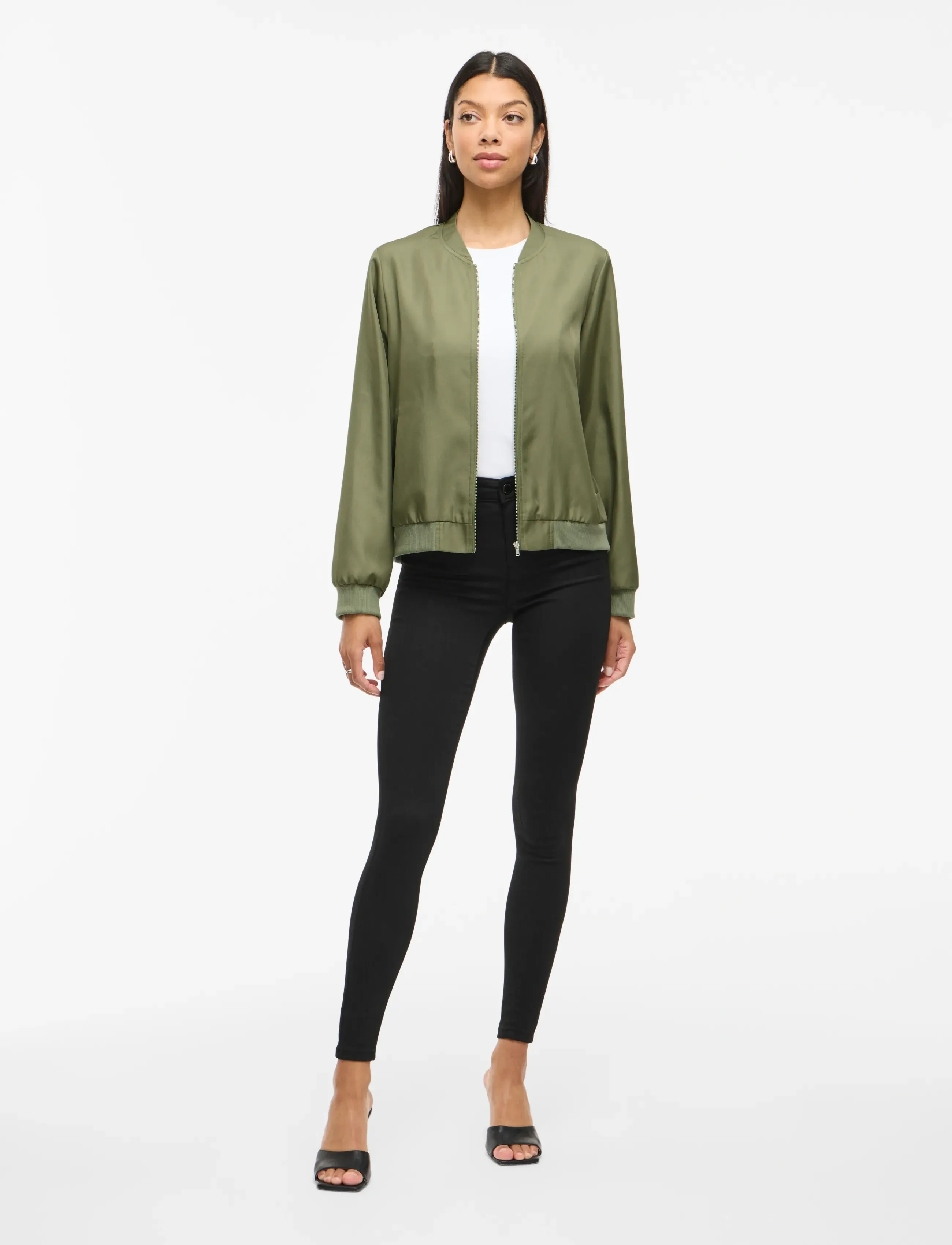 Vila - VIPAPAYA L/S BOMBER JACKET - NOOS - bomberjackor - oil green - 4
