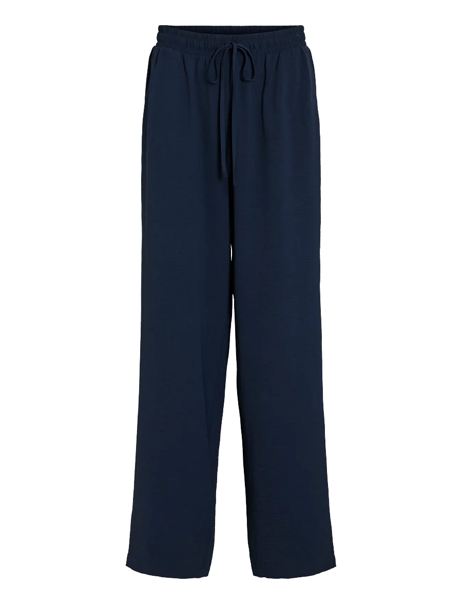 Vila - VIJOSA HW WIDE PANTS - NOOS - hosen mit weitem bein - navy blazer - 1