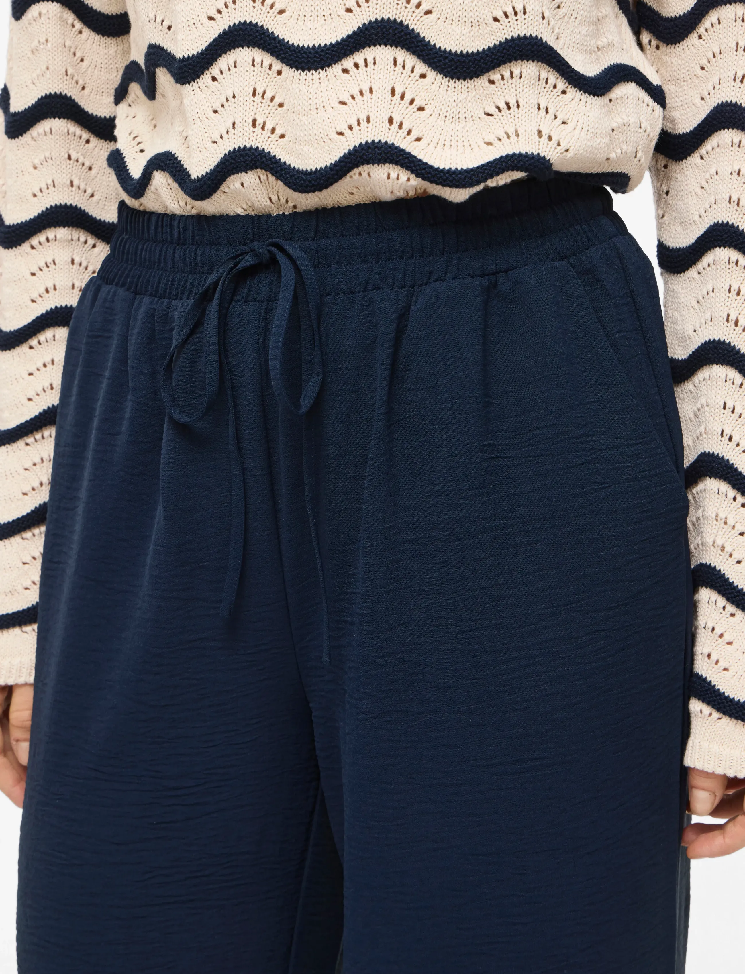 Vila - VIJOSA HW WIDE PANTS - NOOS - vide bukser - navy blazer - 5
