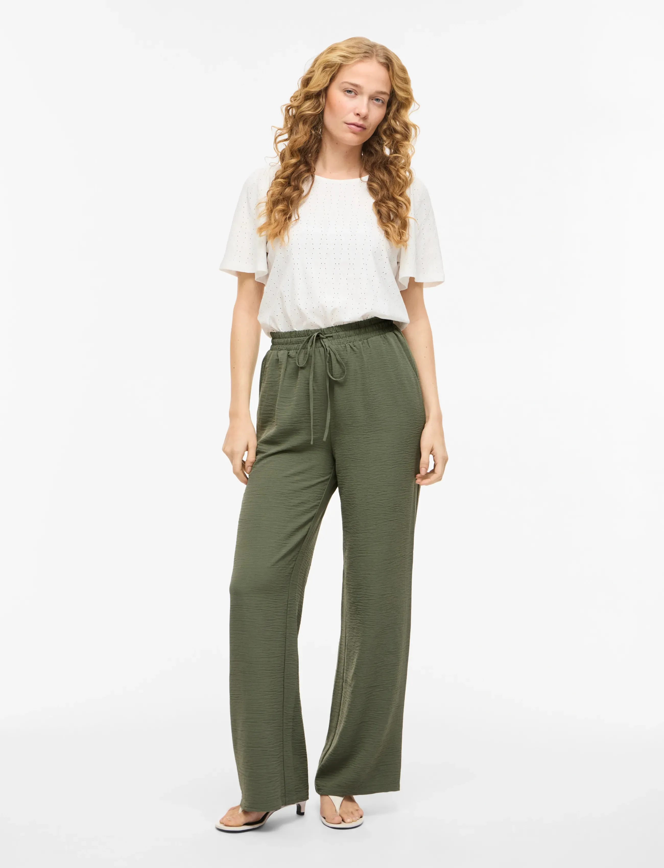 VILA Vijosa Hw Wide Pants Noos cargobyxor dam – bild 3