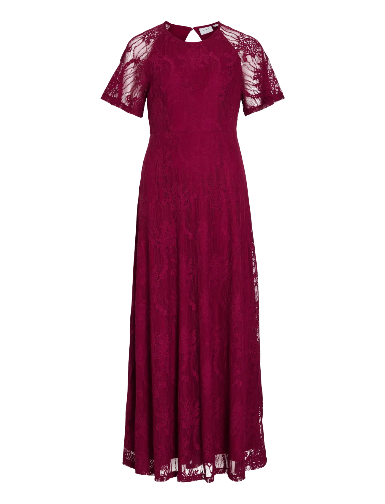 Vila VIFEMMA S/S LACE DRESS - NOOS/OC - Tøj - ANEMONE / burgundy