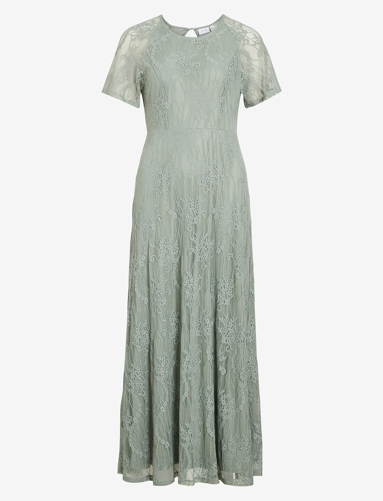 Vila - VIFEMMA S/S LACE DRESS - NOOS/OC - evening dresses - green milieu - 1