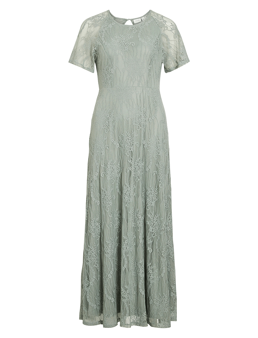 Vila - VIFEMMA S/S LACE DRESS - NOOS/OC - abendkleider - green milieu - 1