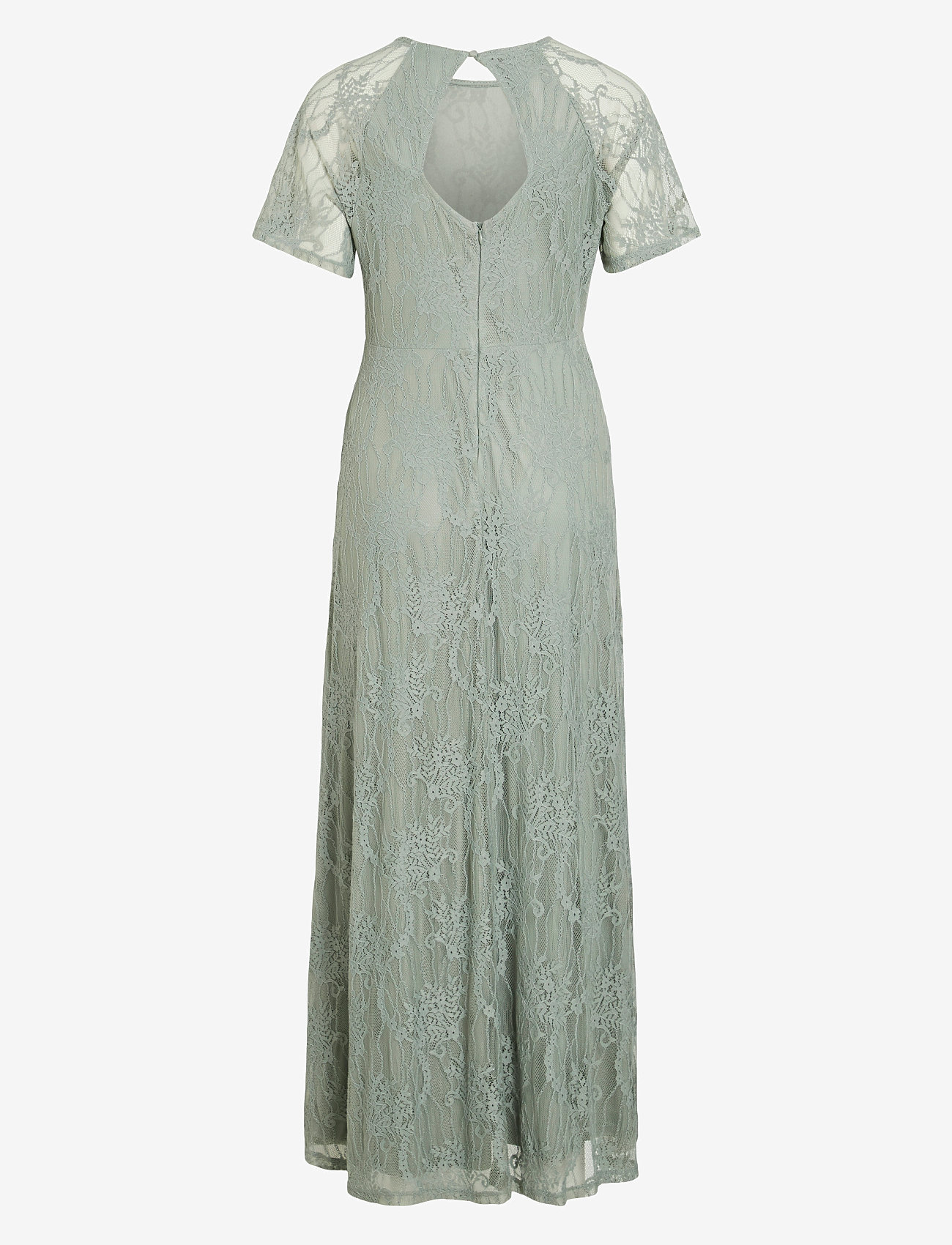 Vila - VIFEMMA S/S LACE DRESS - NOOS/OC - evening dresses - green milieu - 2