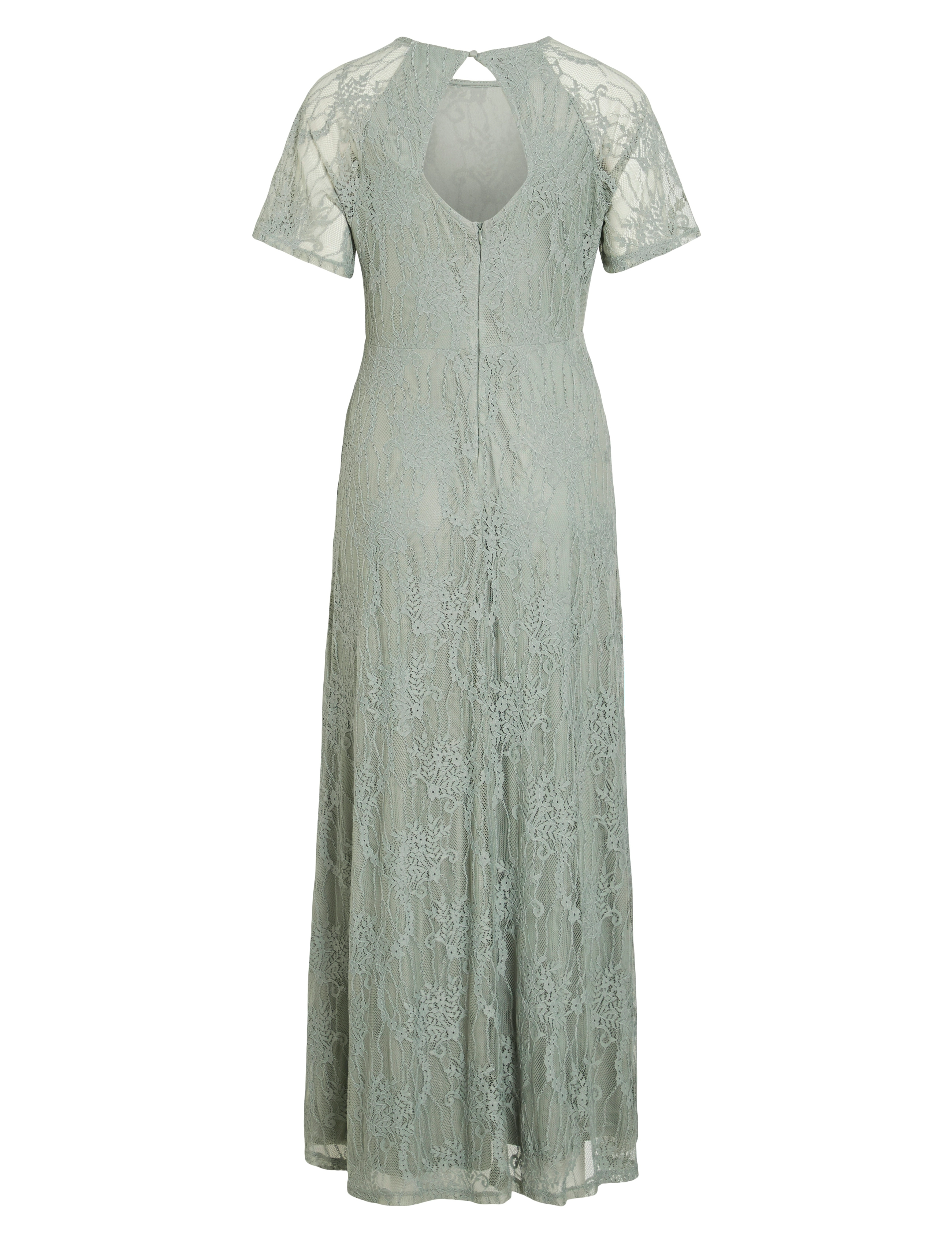 Vila - VIFEMMA S/S LACE DRESS - NOOS/OC - aftenkjoler - green milieu - 2