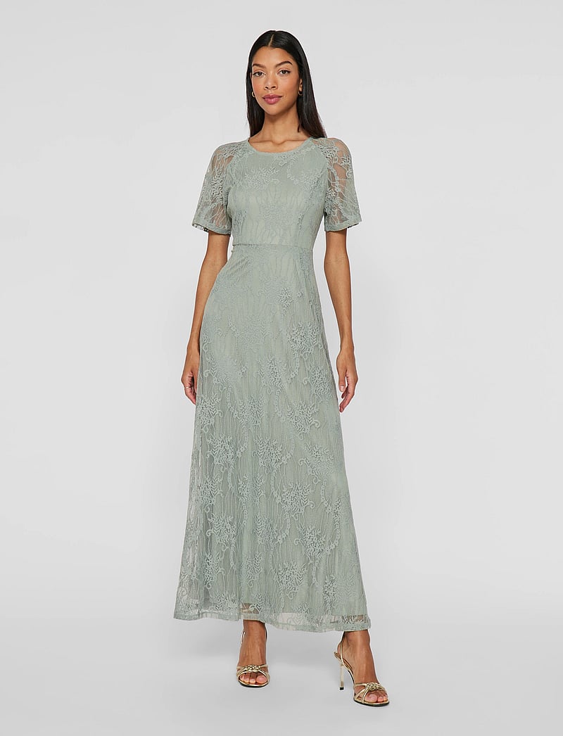 Vila - VIFEMMA S/S LACE DRESS - NOOS/OC - abendkleider - green milieu - 5