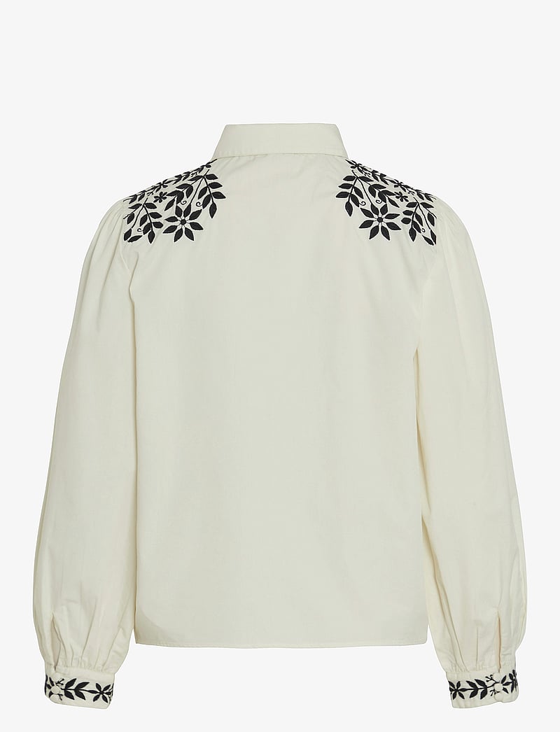 Vila - VICARIA L/S EMBROIDERY SHIRT/R - langärmlige hemden - birch - 1