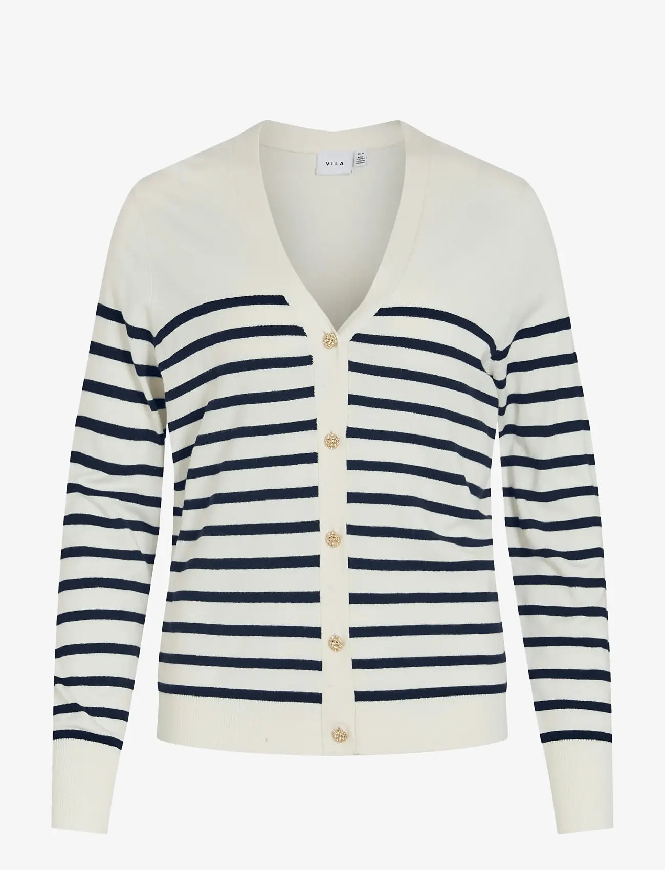 Vila - VIWENNIE V-NECK L/S KNIT CARDIGAN - koftor - cloud dancer - 0