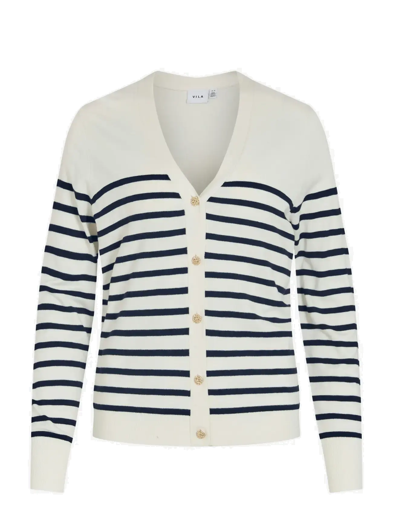 Vila VIWENNIE V-NECK L/S KNIT CARDIGAN - Transitional Layering - CLOUD DANCER / cream