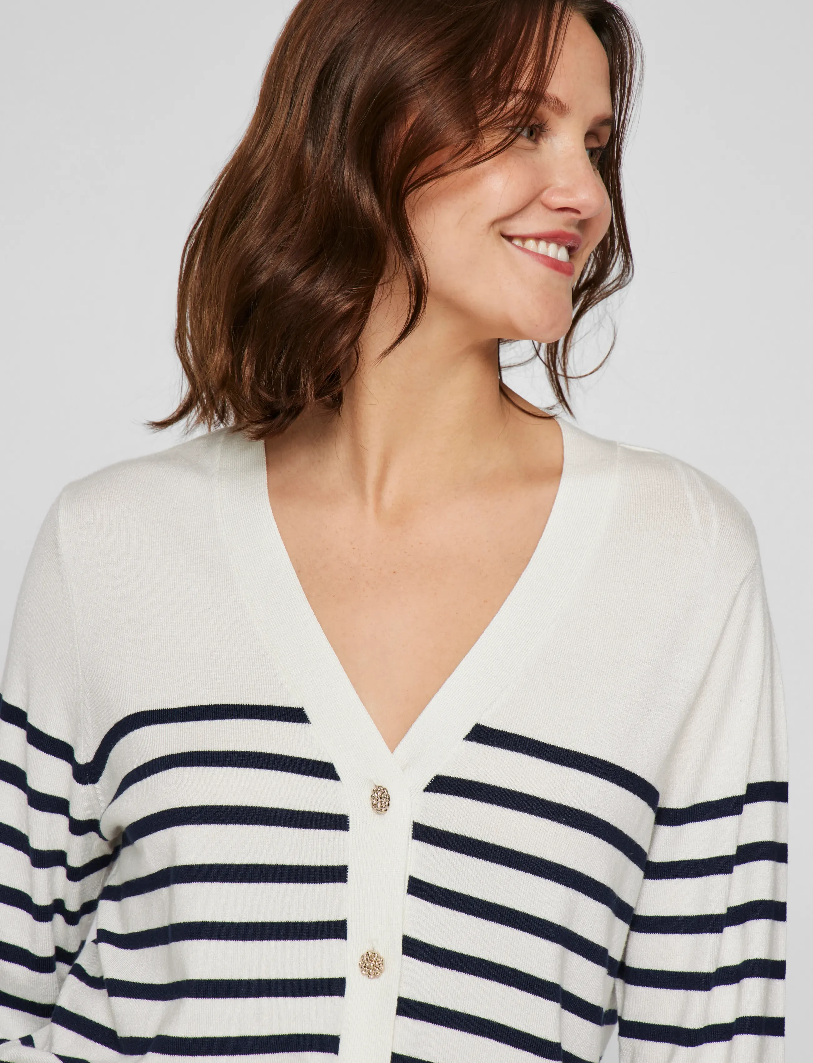 Vila - VIWENNIE V-NECK L/S KNIT CARDIGAN - cloud dancer - 4