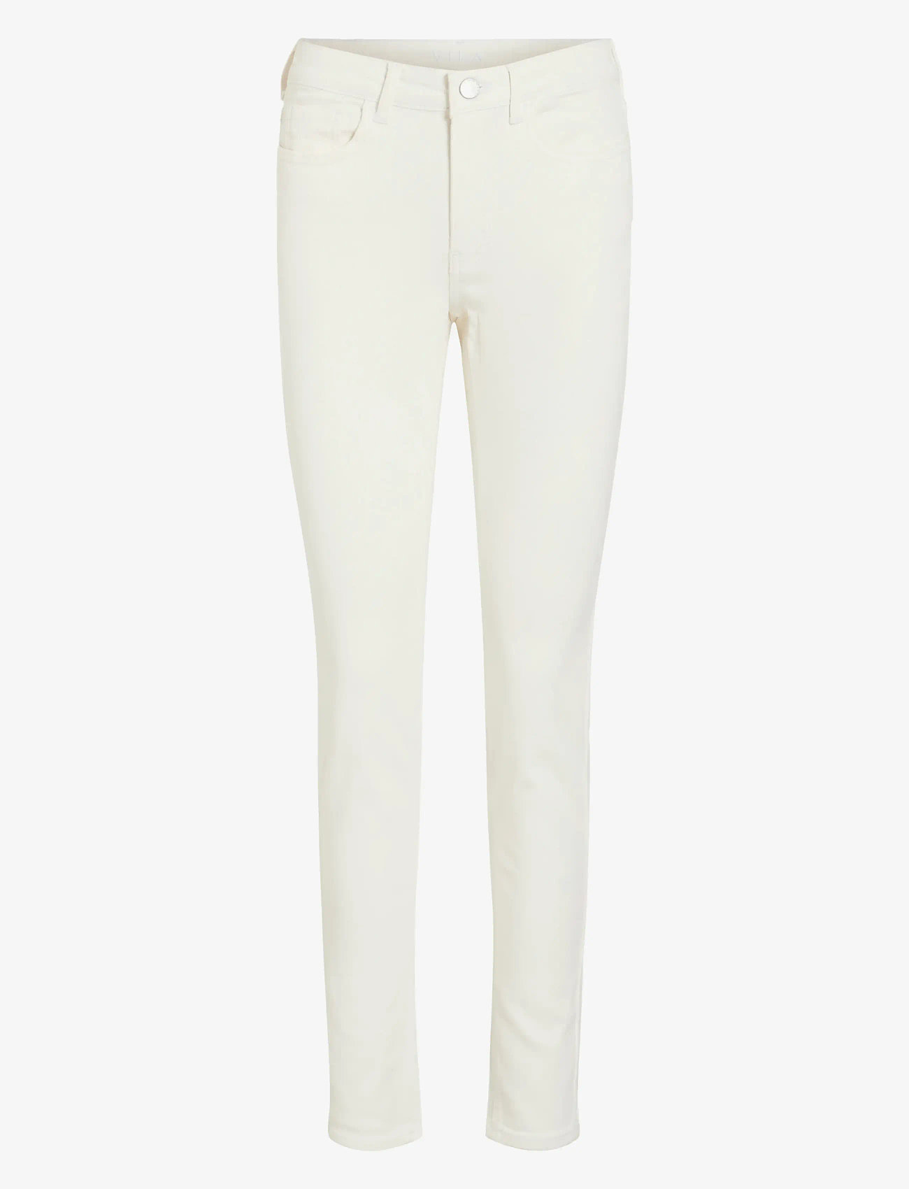 Vila - VISARAH RW SKINNY JEANS WHITE EMY-NOOS - skinny jeans - white denim - 0