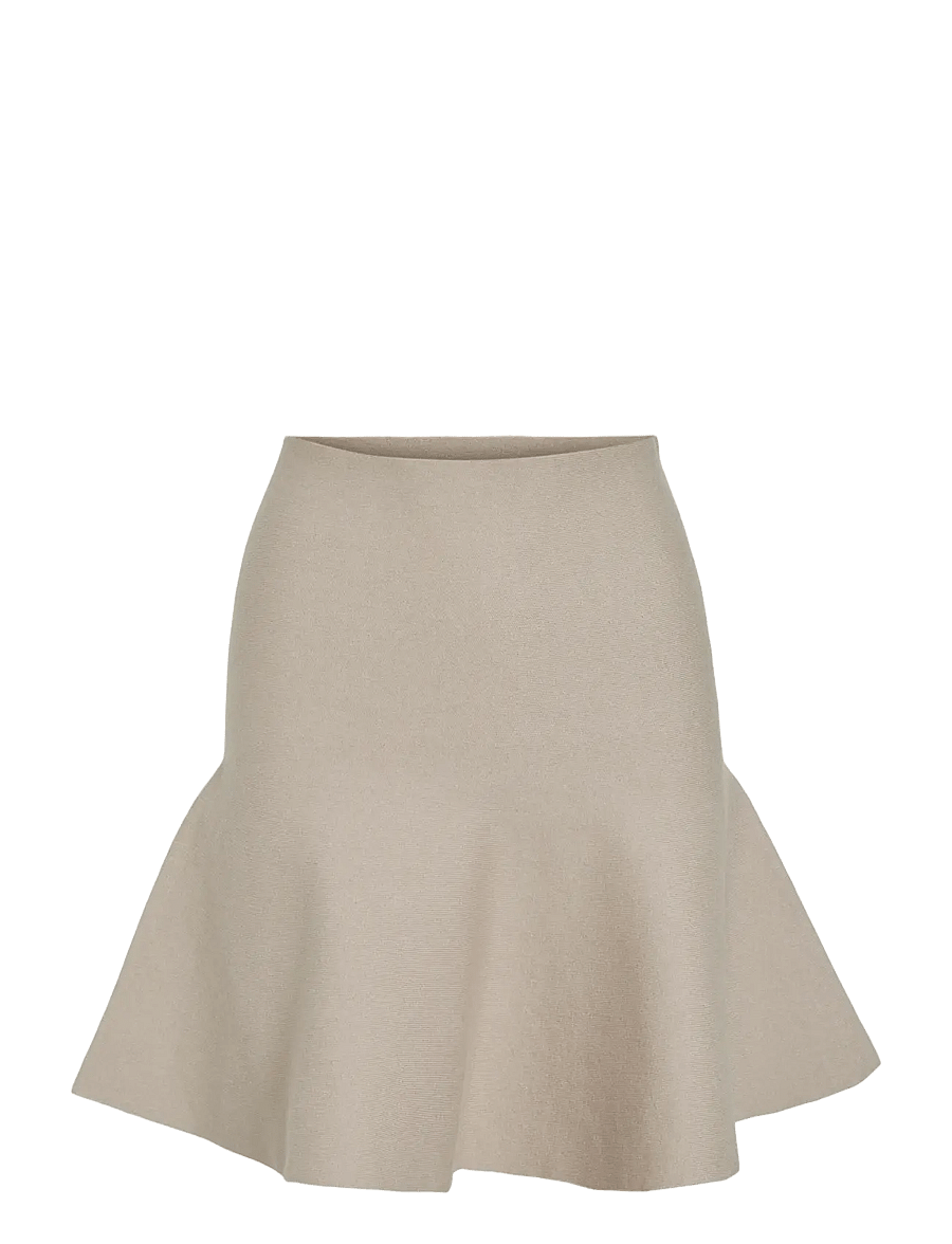 Vila - VIZARAH HW SKATER SKIRT/KA - miniseelikud - feather gray - 1