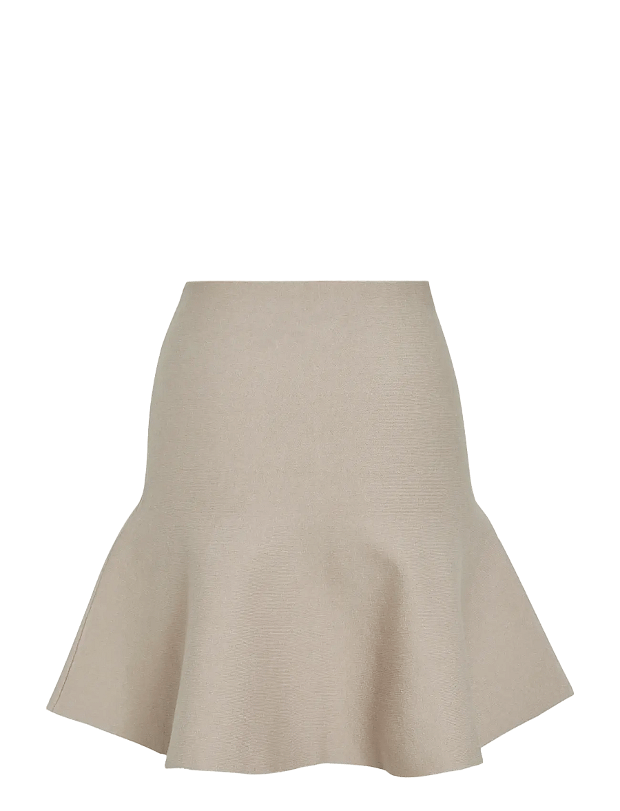 Vila - VIZARAH HW SKATER SKIRT/KA - miniseelikud - feather gray - 2