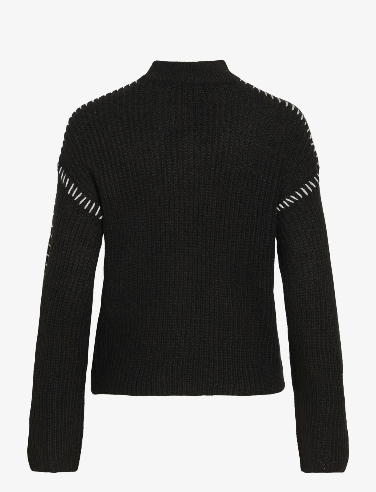 Vila - VISIGGA L/S STITCH KNIT PULLOVER/KA - trøjer - black - 2