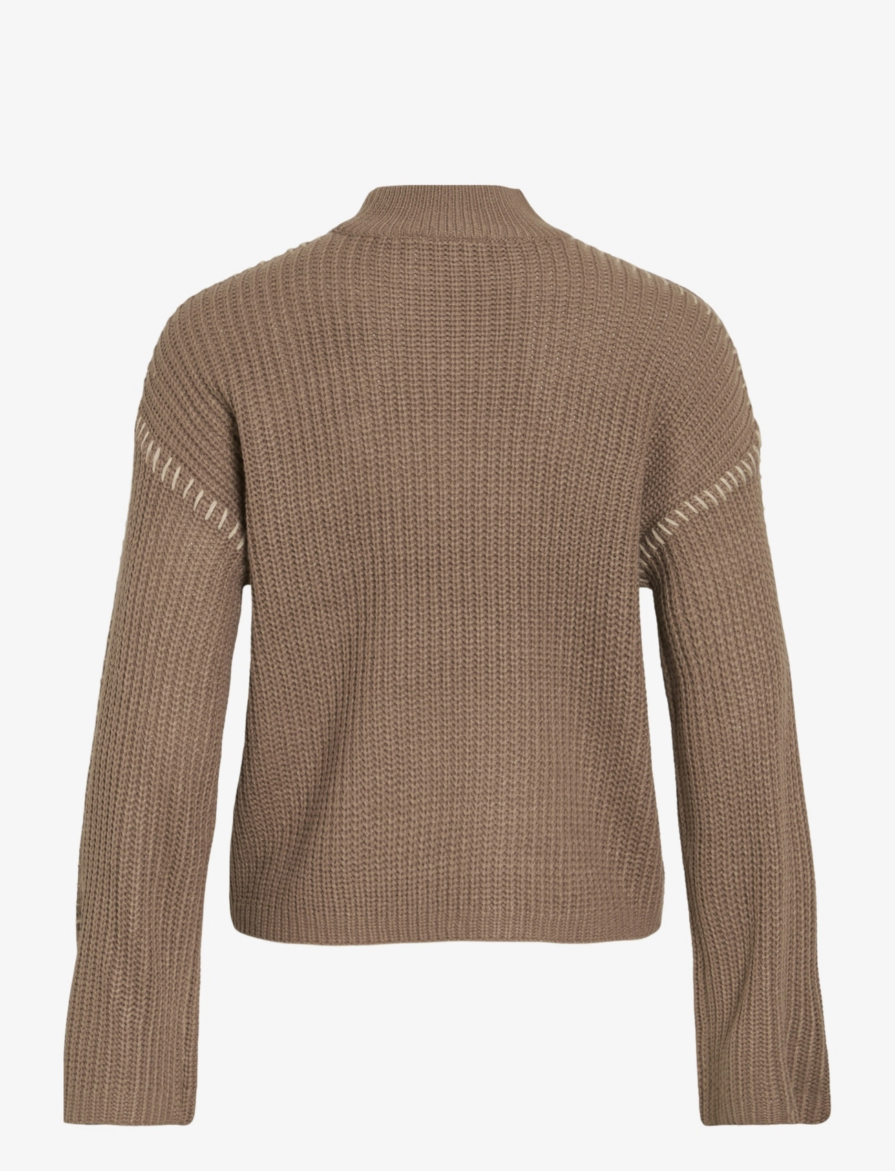 Vila - VISIGGA L/S STITCH KNIT PULLOVER/KA - laveste priser - brown lentil - 2