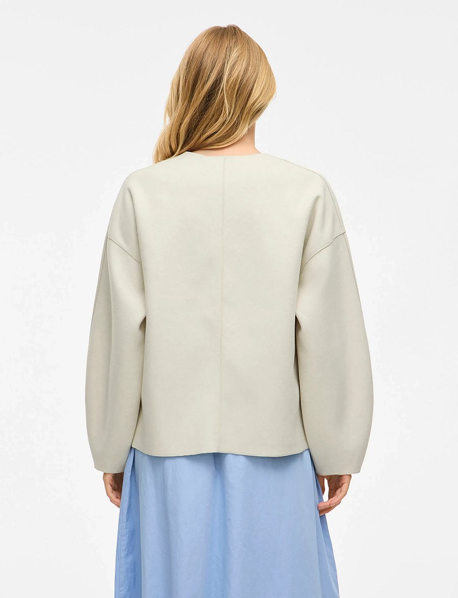 Vila - VIJUICE LOOSE L/S JACKET - NOOS - coats - super light natural melan - 3