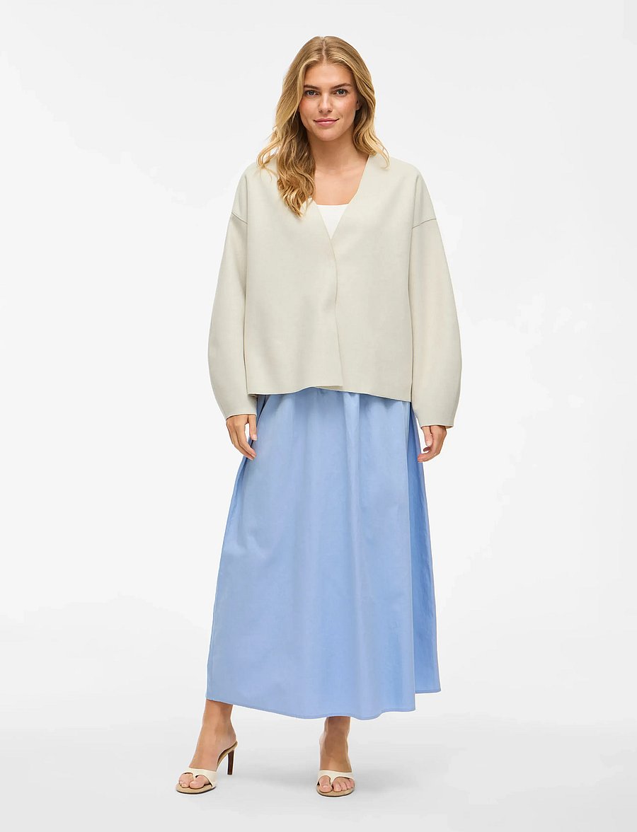 Vila - VIJUICE LOOSE L/S JACKET - NOOS - coats - super light natural melan - 4
