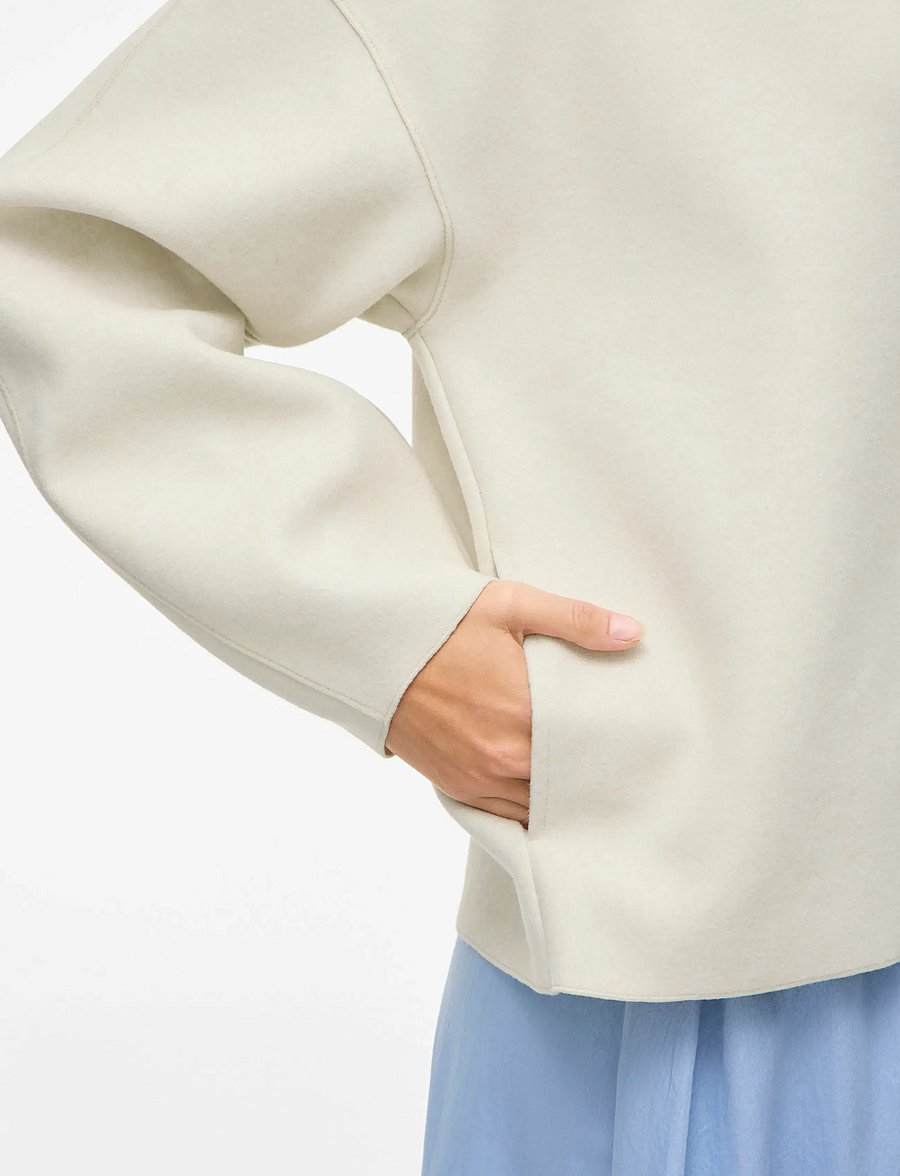 Vila - VIJUICE LOOSE L/S JACKET - NOOS - coats - super light natural melan - 5