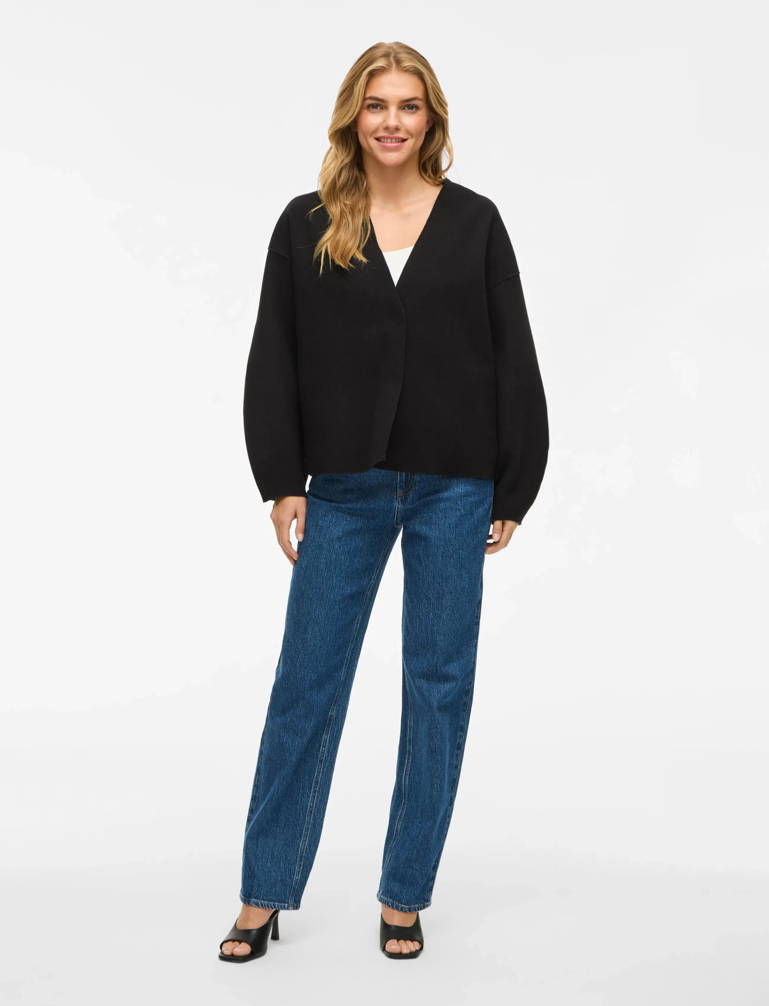 Vila - VIJUICE LOOSE L/S JACKET - NOOS - coats - black - 4