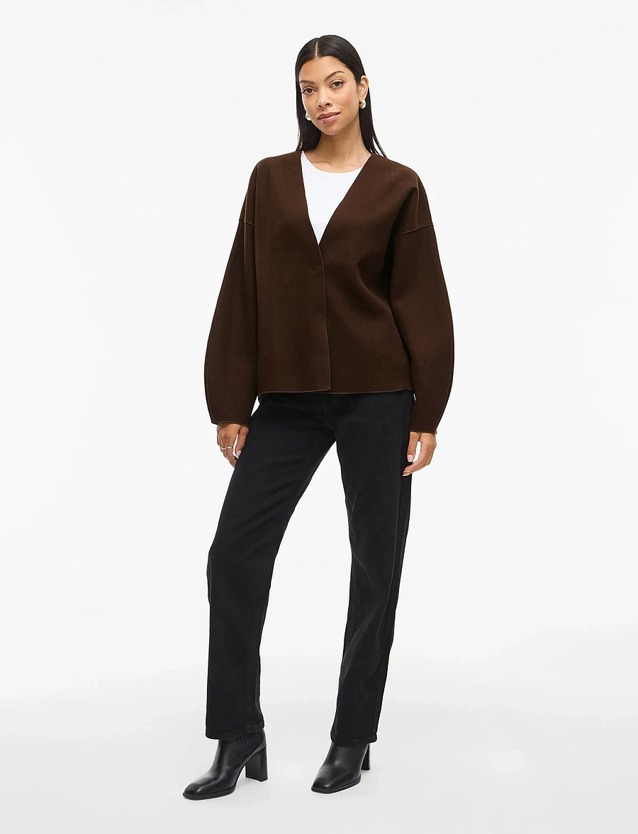 Vila - VIJUICE LOOSE L/S JACKET - NOOS - frakker - coffee bean - 4