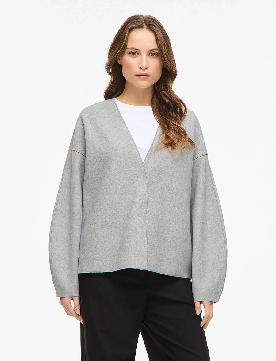 Vila - VIJUICE LOOSE L/S JACKET - NOOS - kardiganid - light grey melange - 0