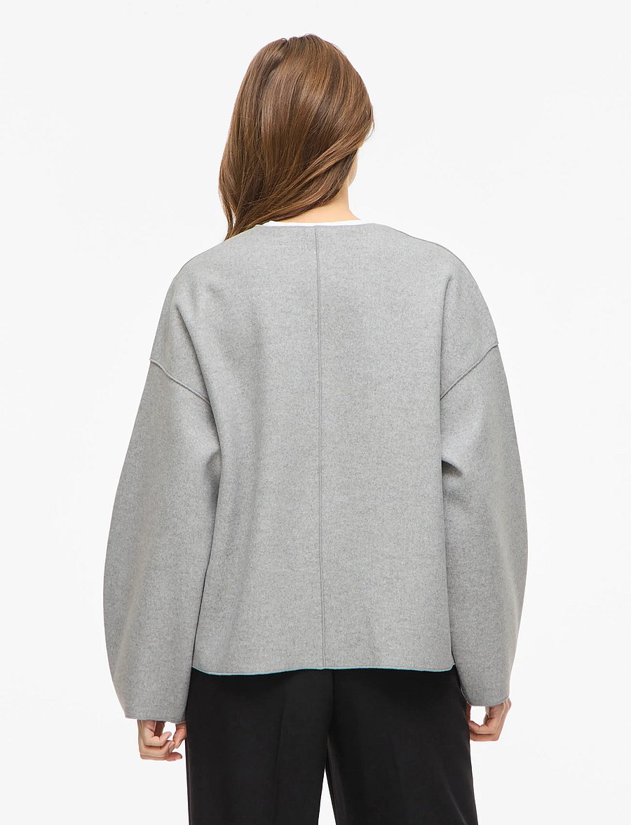 Vila - VIJUICE LOOSE L/S JACKET - NOOS - kardiganid - light grey melange - 3