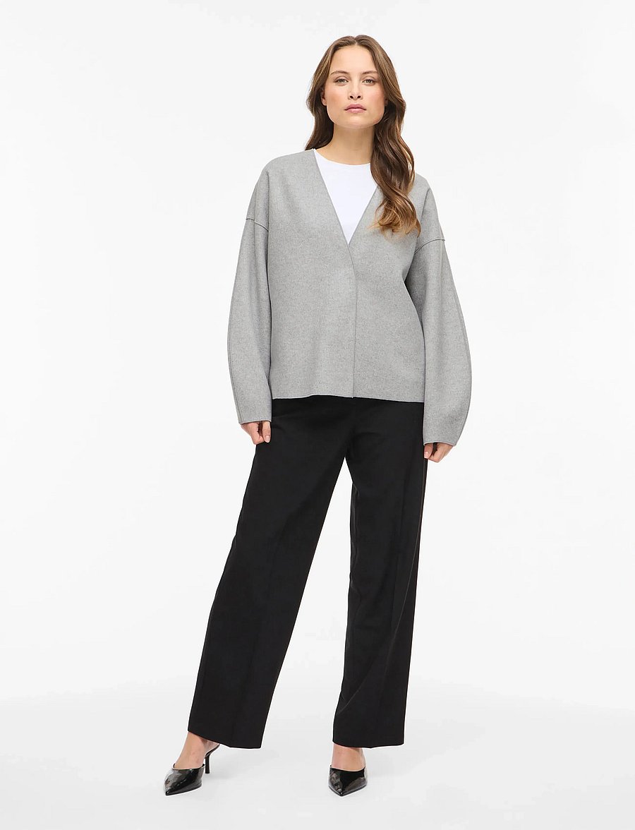 Vila - VIJUICE LOOSE L/S JACKET - NOOS - kardiganid - light grey melange - 4