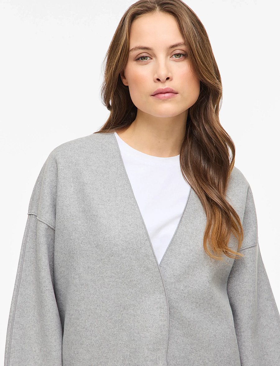 Vila - VIJUICE LOOSE L/S JACKET - NOOS - kardiganid - light grey melange - 5