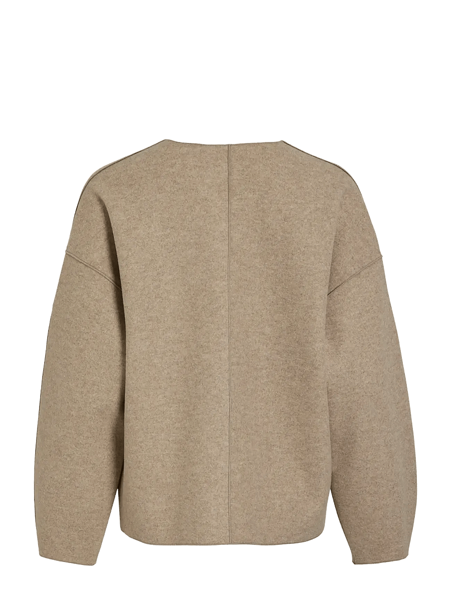 Vila - VIJUICE LOOSE L/S JACKET - NOOS - mantlid - natural melange - 2