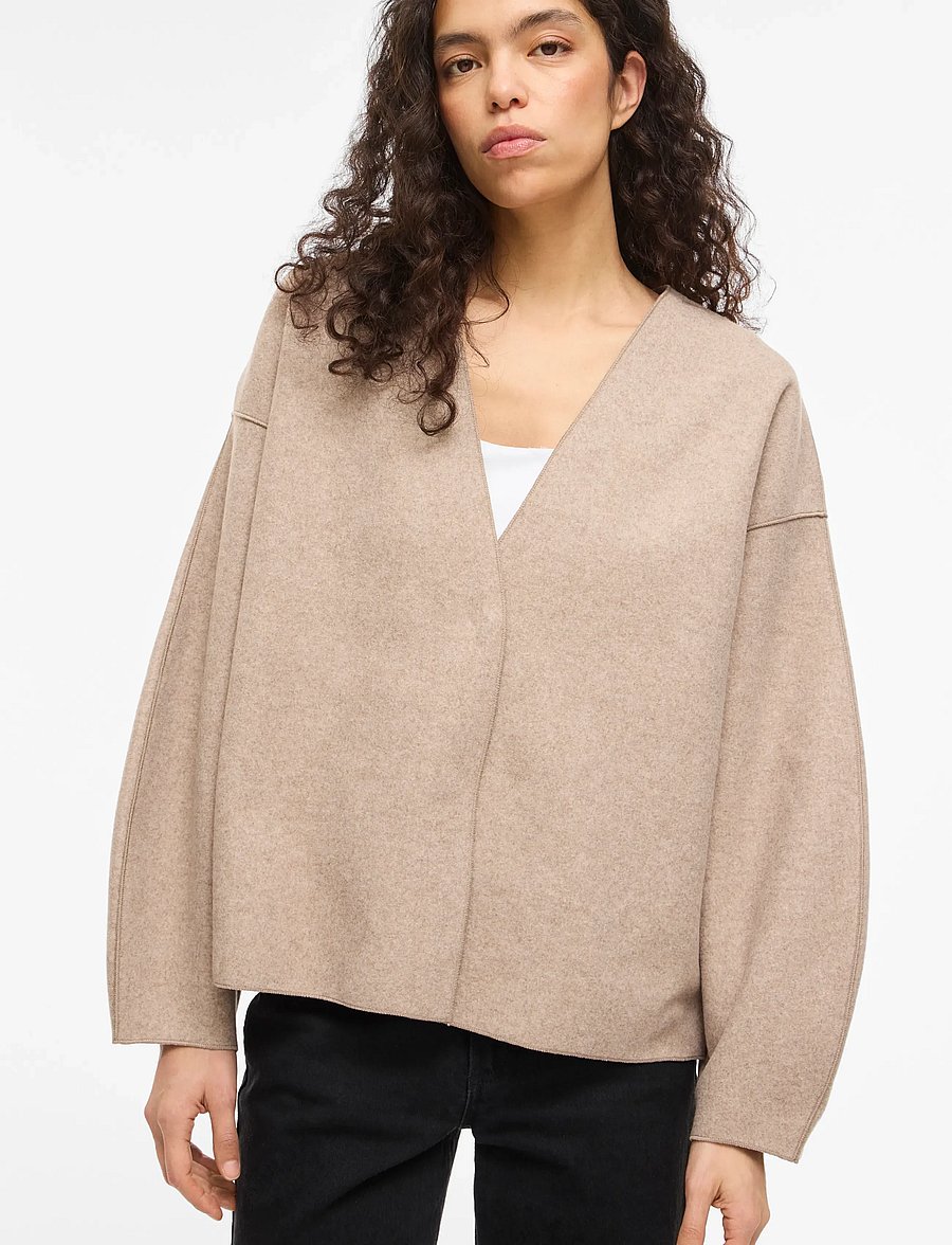 Vila - VIJUICE LOOSE L/S JACKET - NOOS - mantlid - natural melange - 5