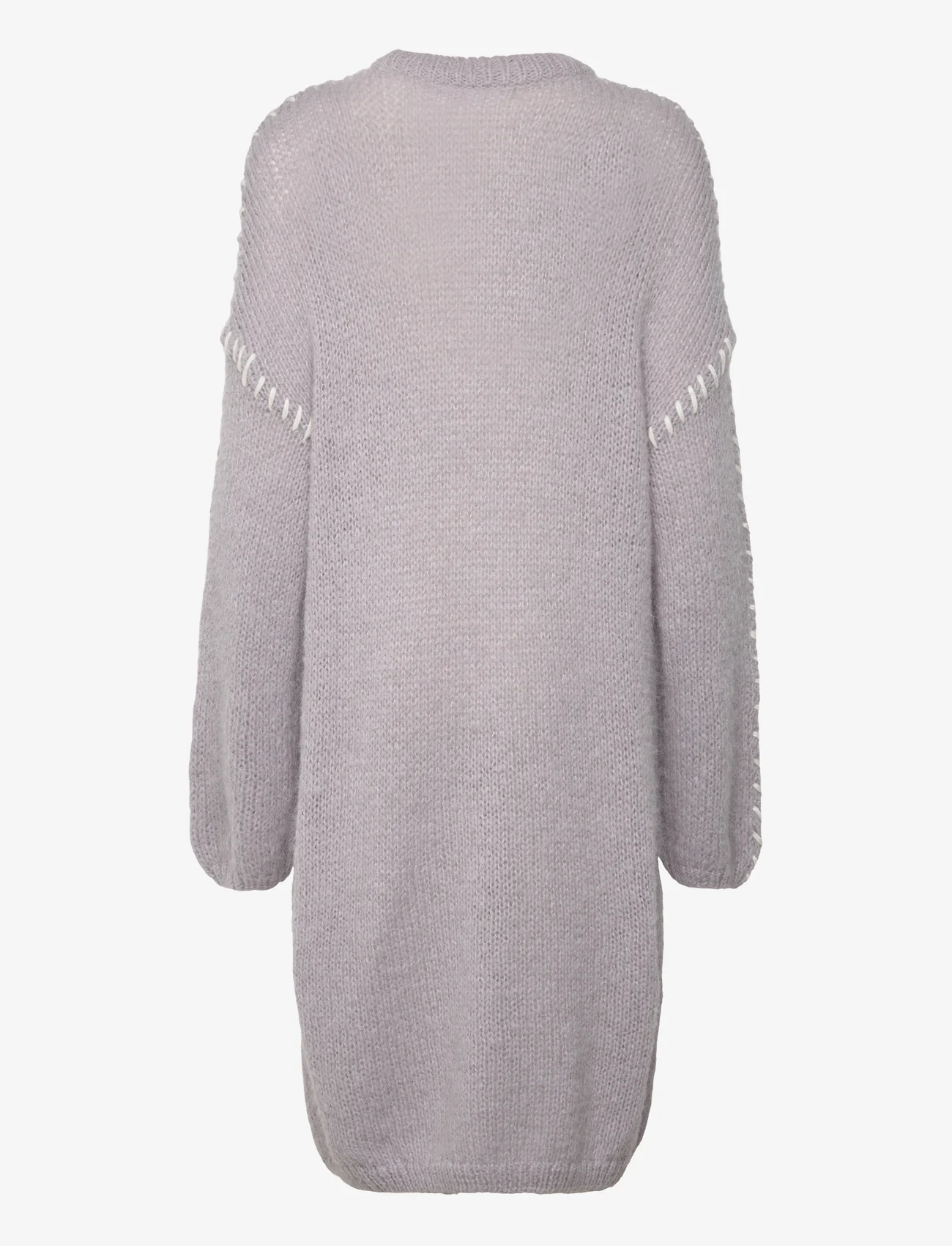 Vila - VICHOCA NEW L/S KNIT DRESS - knitted dresses - harbor mist - 1