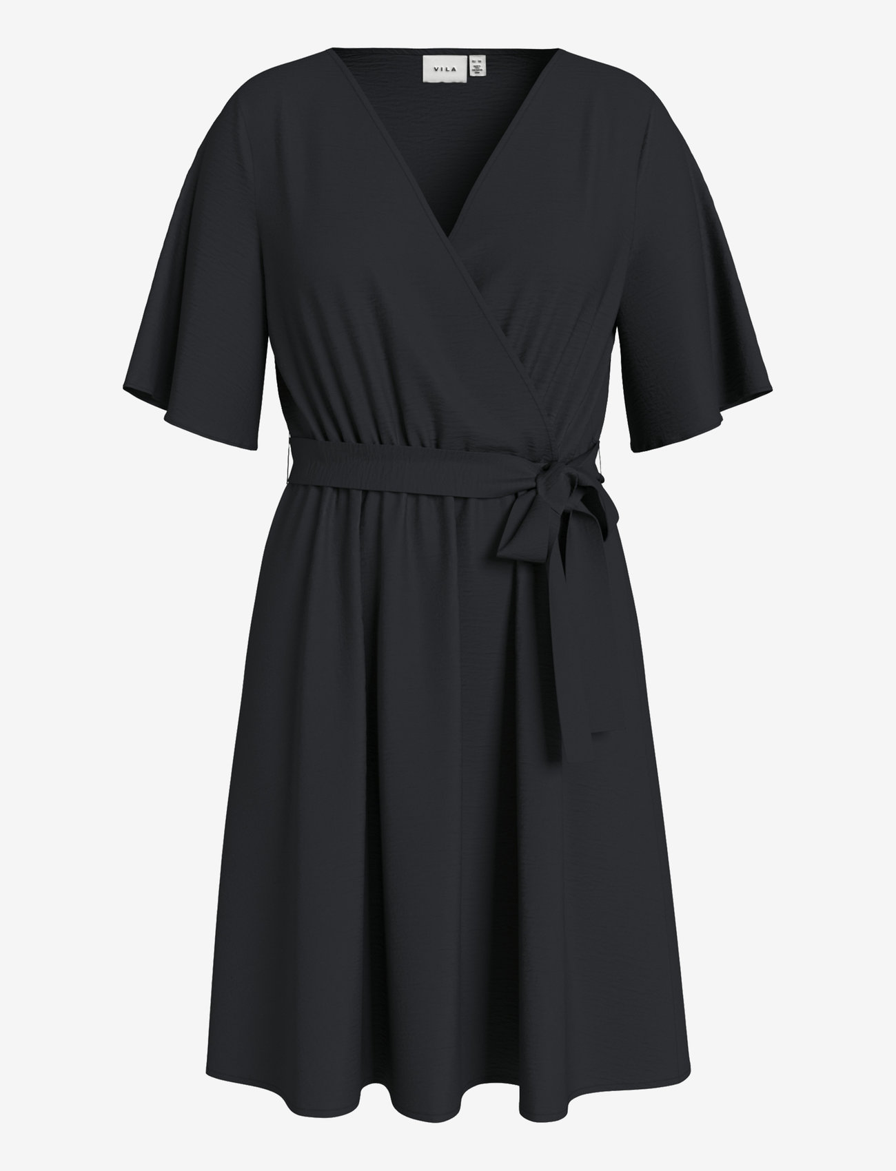 Vila - VIJOSA 2/4 WRAP DRESS - wickelkleider - black beauty - 0