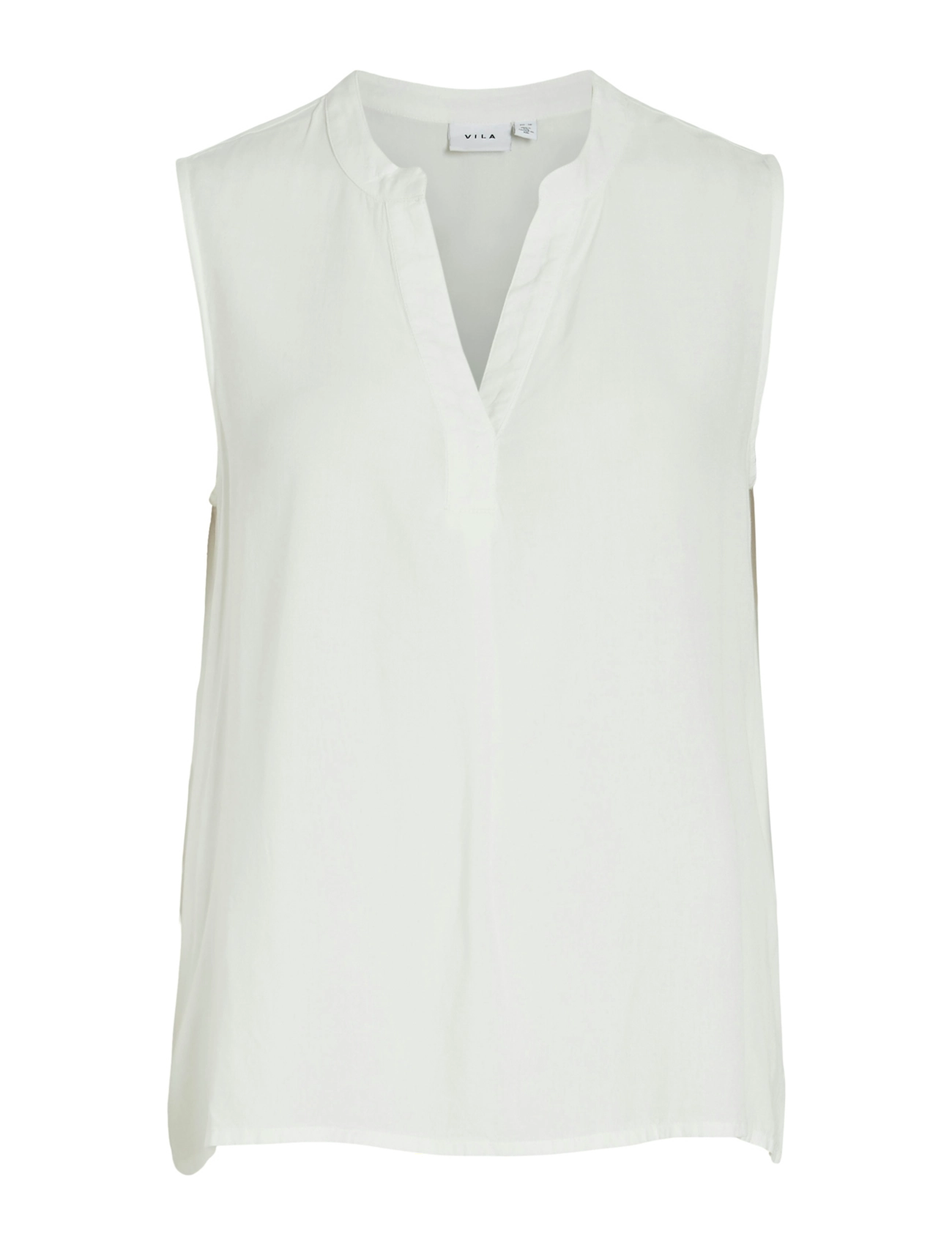 Vila VIROSA V-NECK S/L TOP - NOOS - T-Shirts & Tops - CLOUD DANCER / white