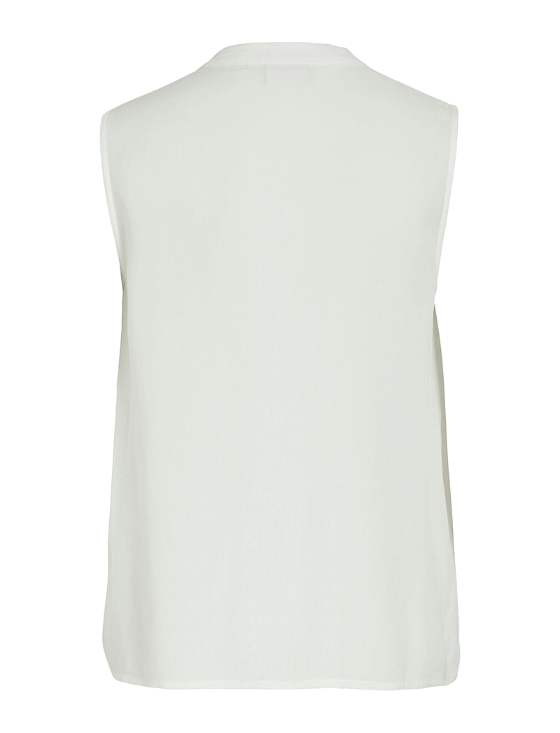 Vila - VIROSA V-NECK S/L TOP - NOOS - tanktops - cloud dancer - 2