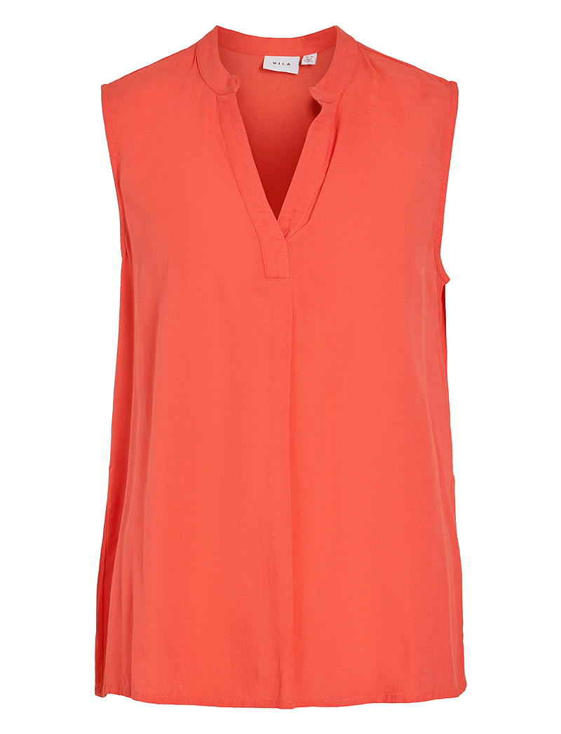 Vila Viplisa Top Donna Girocollo A Maniche Corte - Jersey Elasticizzato, Vestibilità Normale - Ideale Per La Primavera