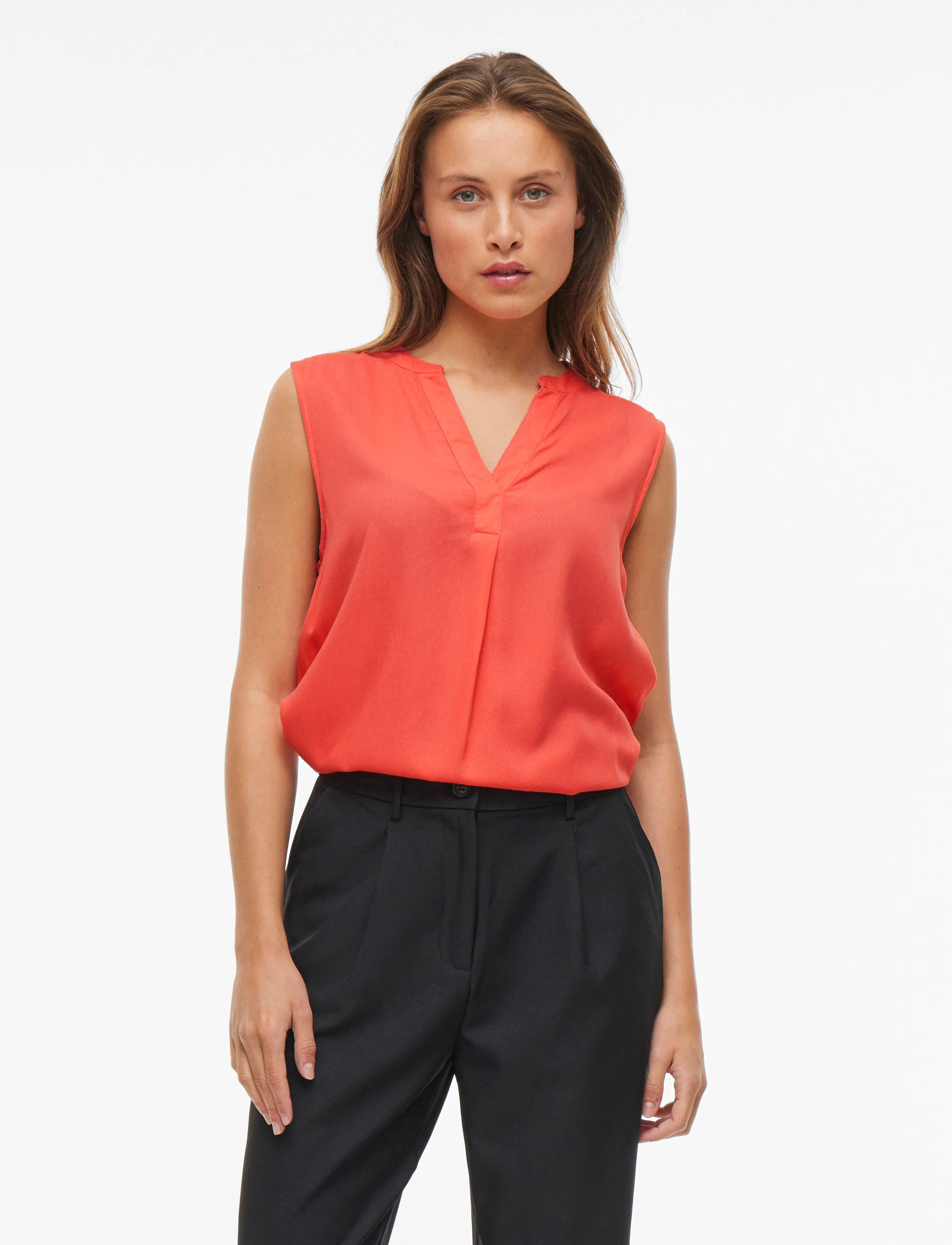 Vila - VIROSA V-NECK S/L TOP - NOOS - ermalausir toppar - dubarry - 4