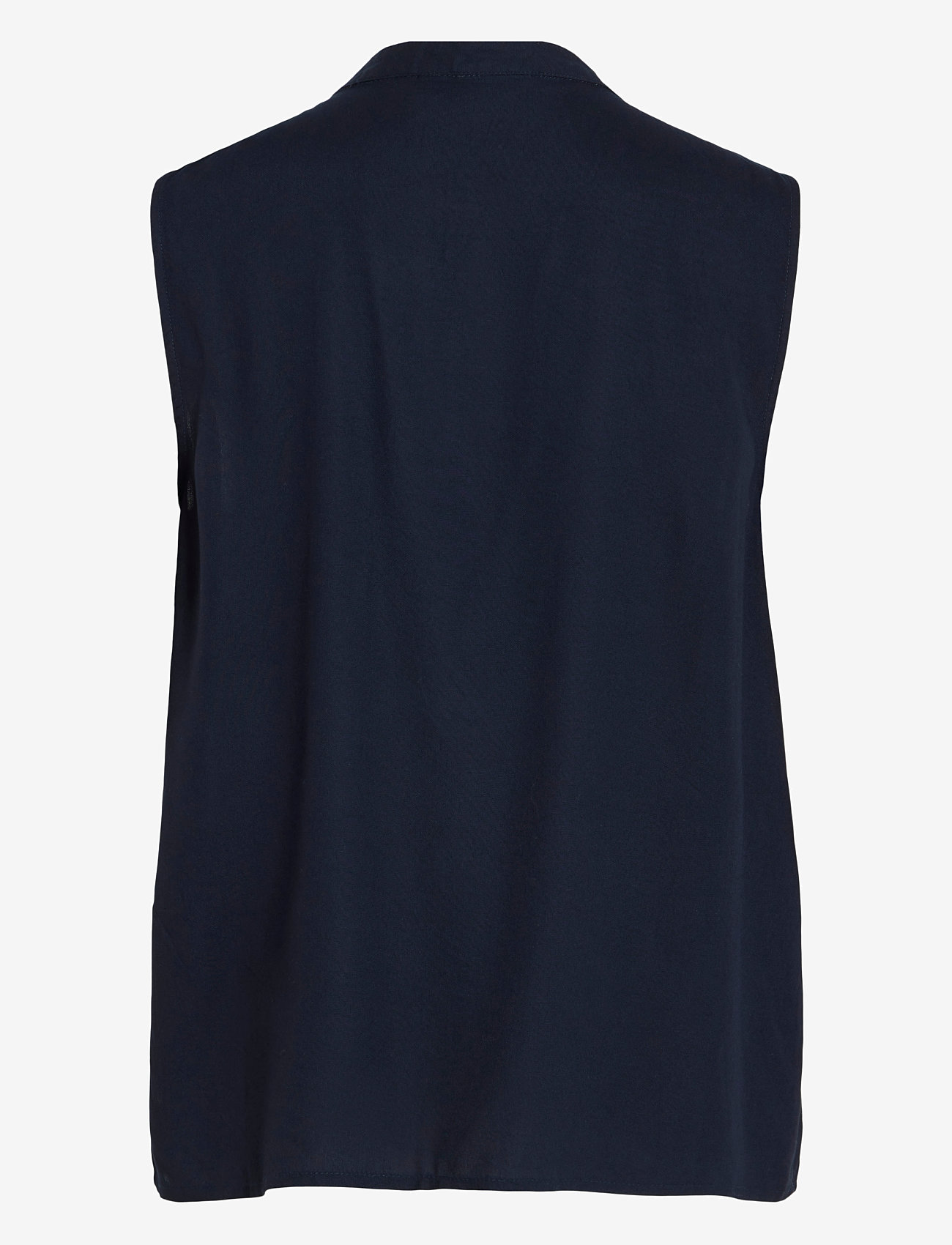 Vila - VIROSA V-NECK S/L TOP - NOOS - topi bez piedurknēm - navy blazer - 2