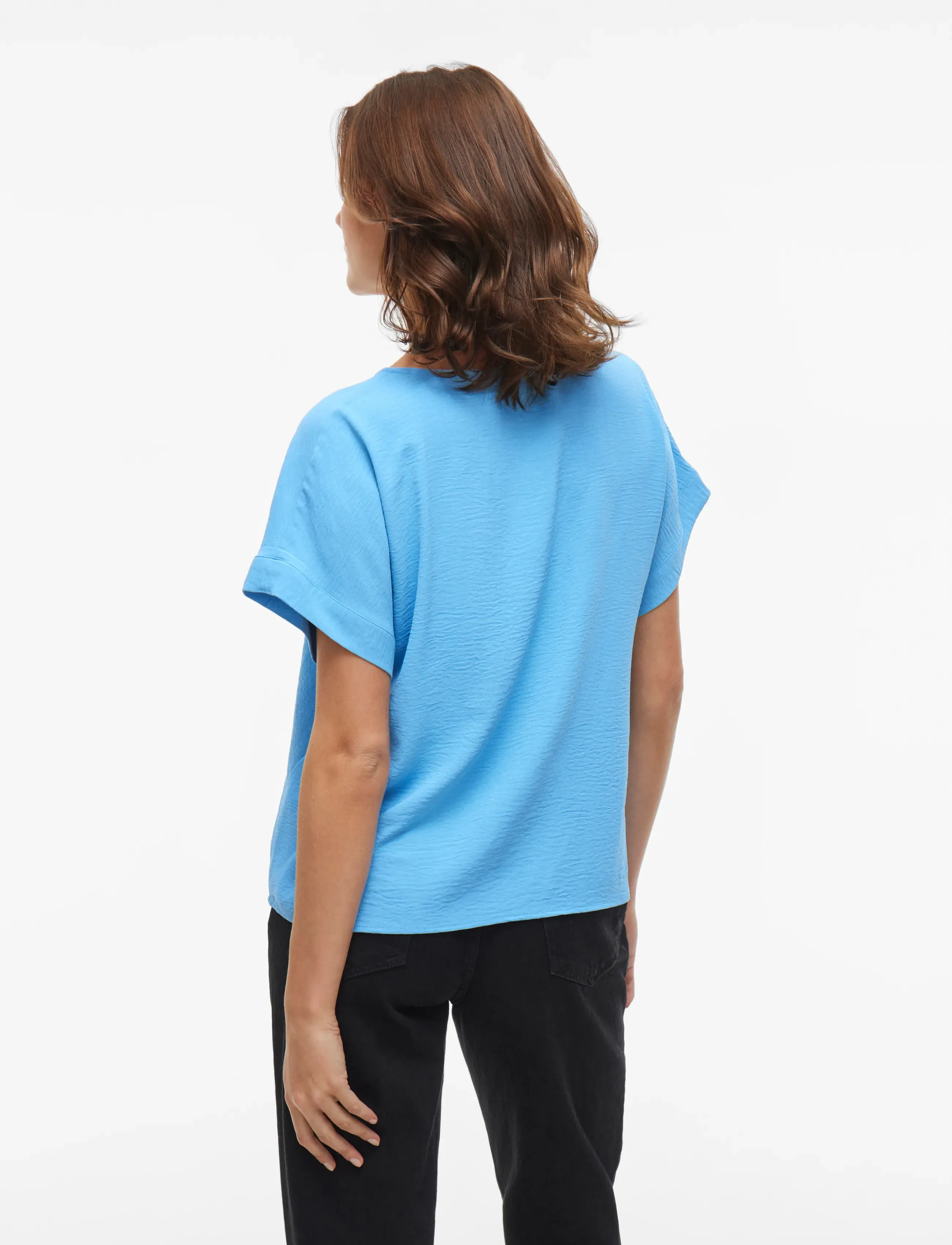 Vila - VIJOSA S/S TOP - NOOS - t-krekli - blissful blue - 3